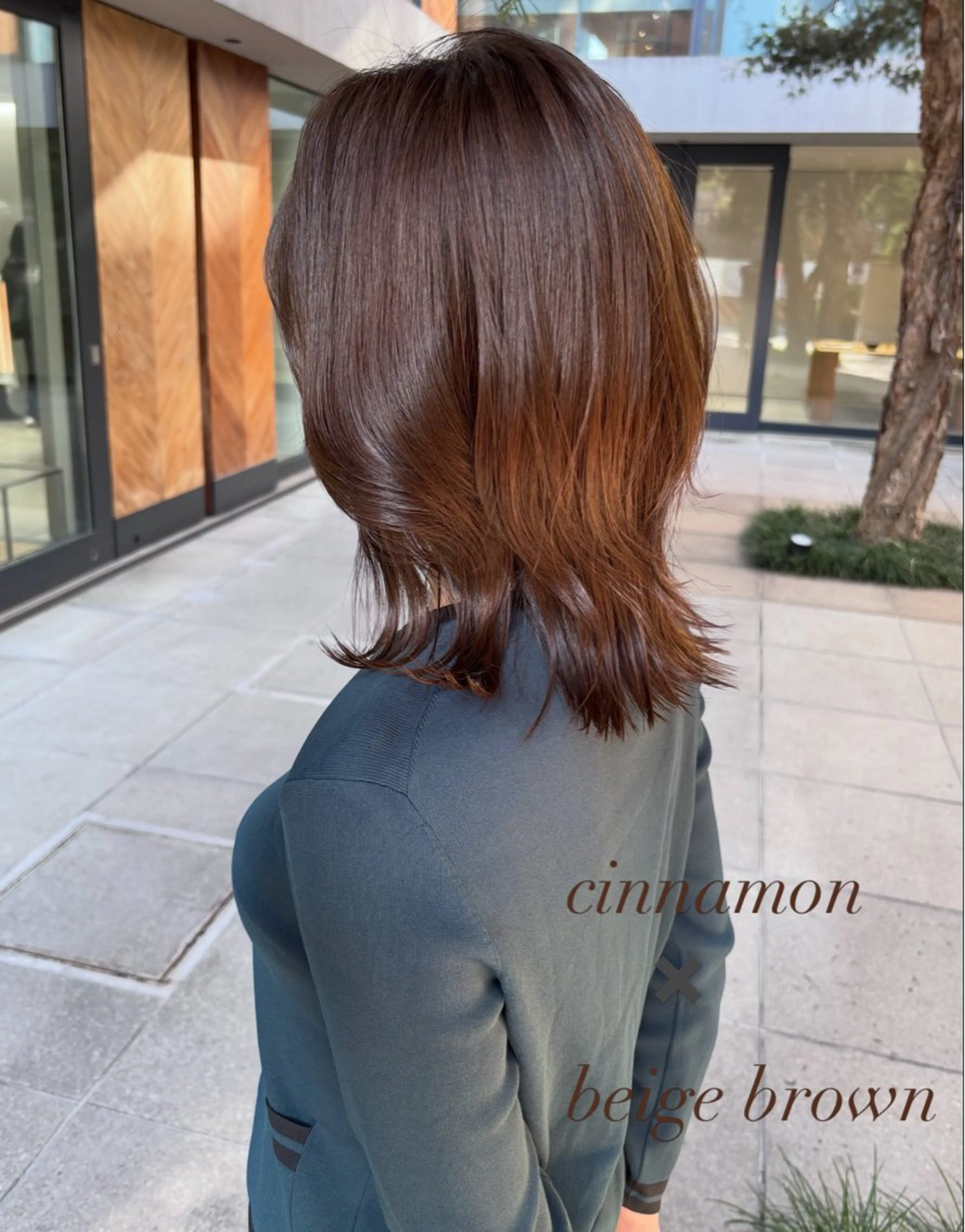 ミディアム カラー ヘアカラー トリートメント 山中 あるのヘアスタイル