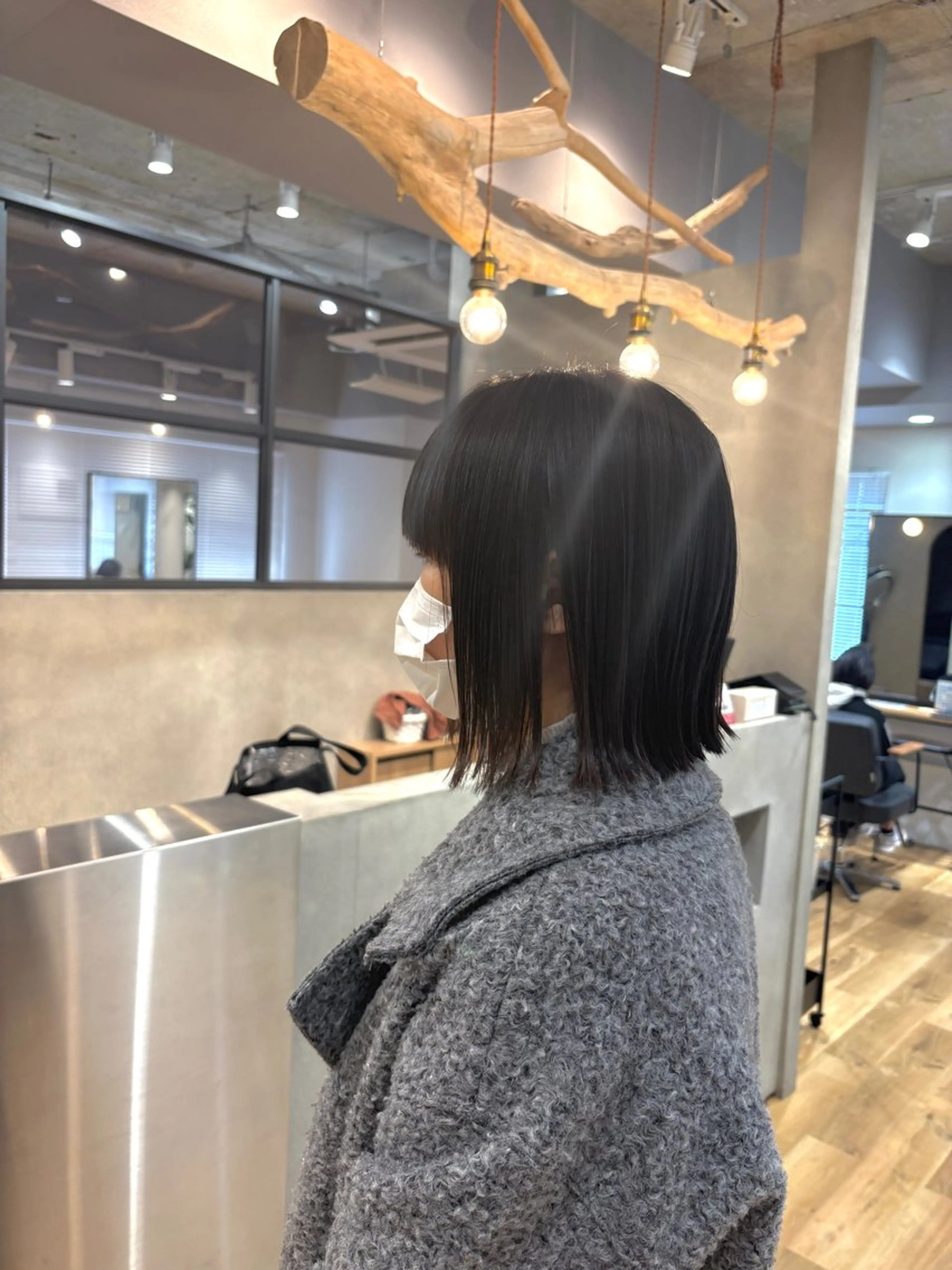 ショート 切りっぱなしボブ ボブ ワイドバング カット まつい みるのヘアスタイル
