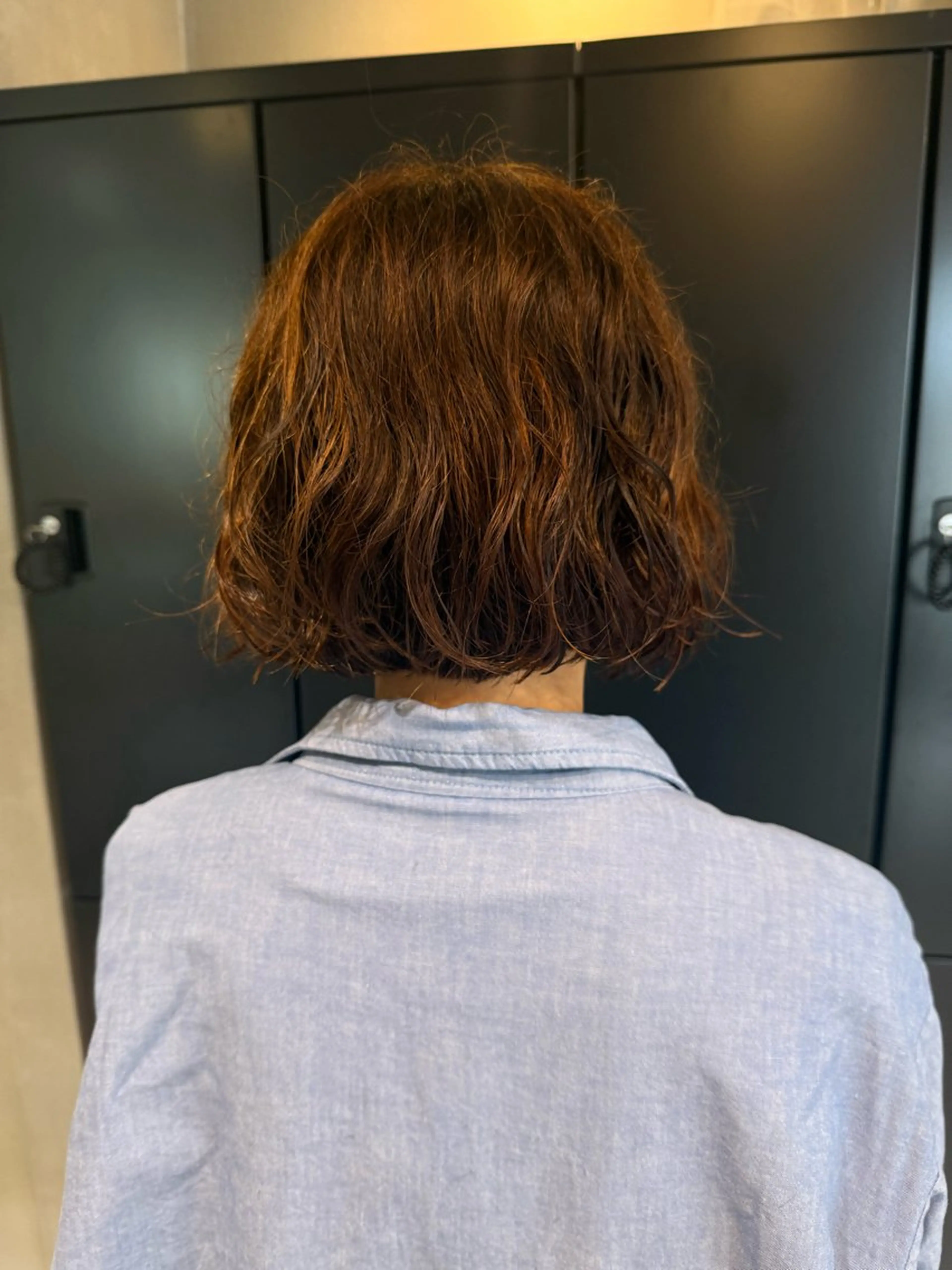 ミディアム カラー ヘアカラー 岡田 渚のヘアスタイル