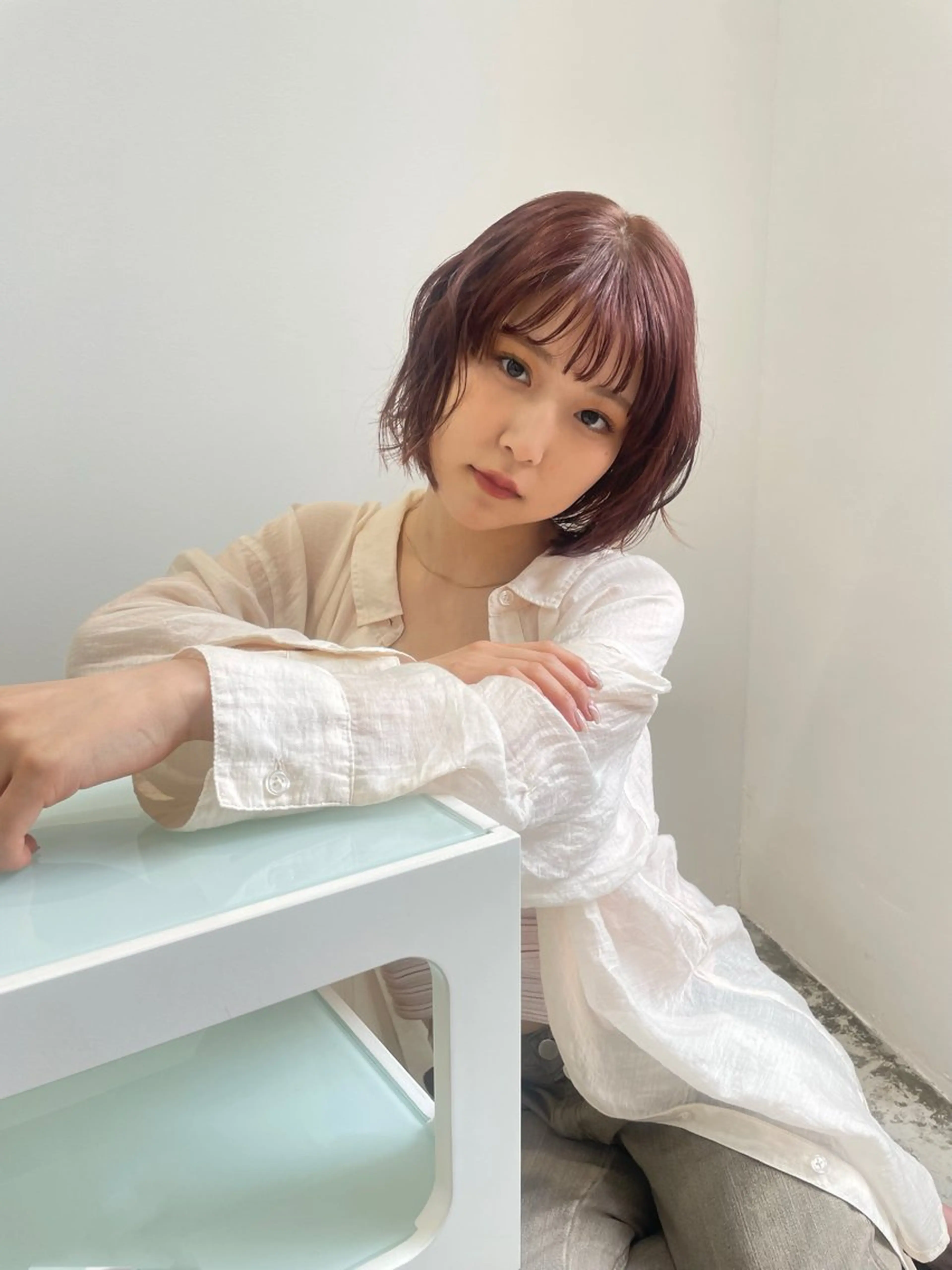 ショート カラー 𝘚𝘶𝘻𝘶 𓂃𓈒𓏸のヘアスタイル