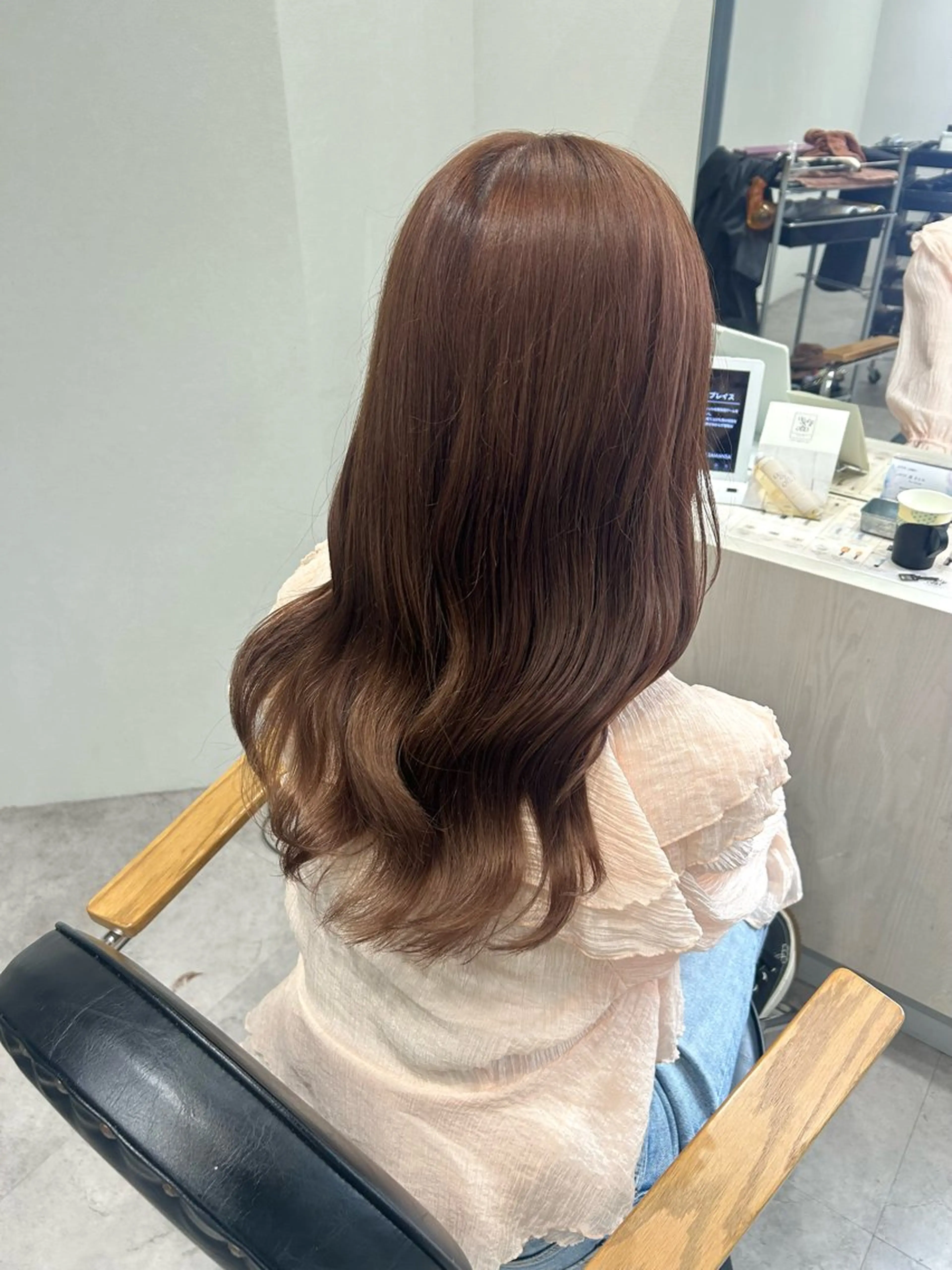 ミディアム カラー ヘアアレンジ ブラウンカラー ヘアカラー ボブ /ニュアンス/ satomi🧸💖のヘアスタイル