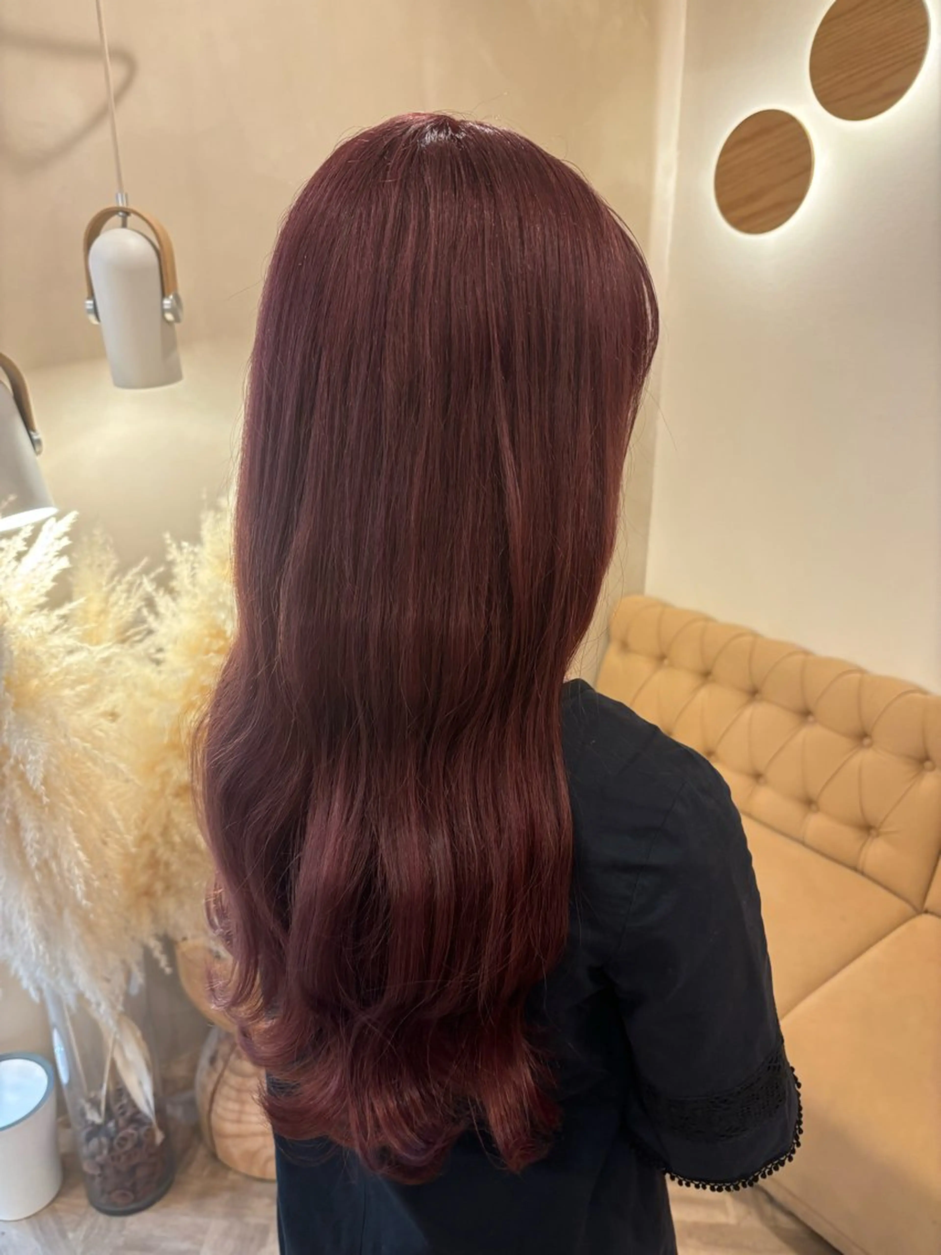 ロング カラー ヘアカラー トリートメント ミルクティ/ピンク/ レイヤー/yuriaのヘアスタイル