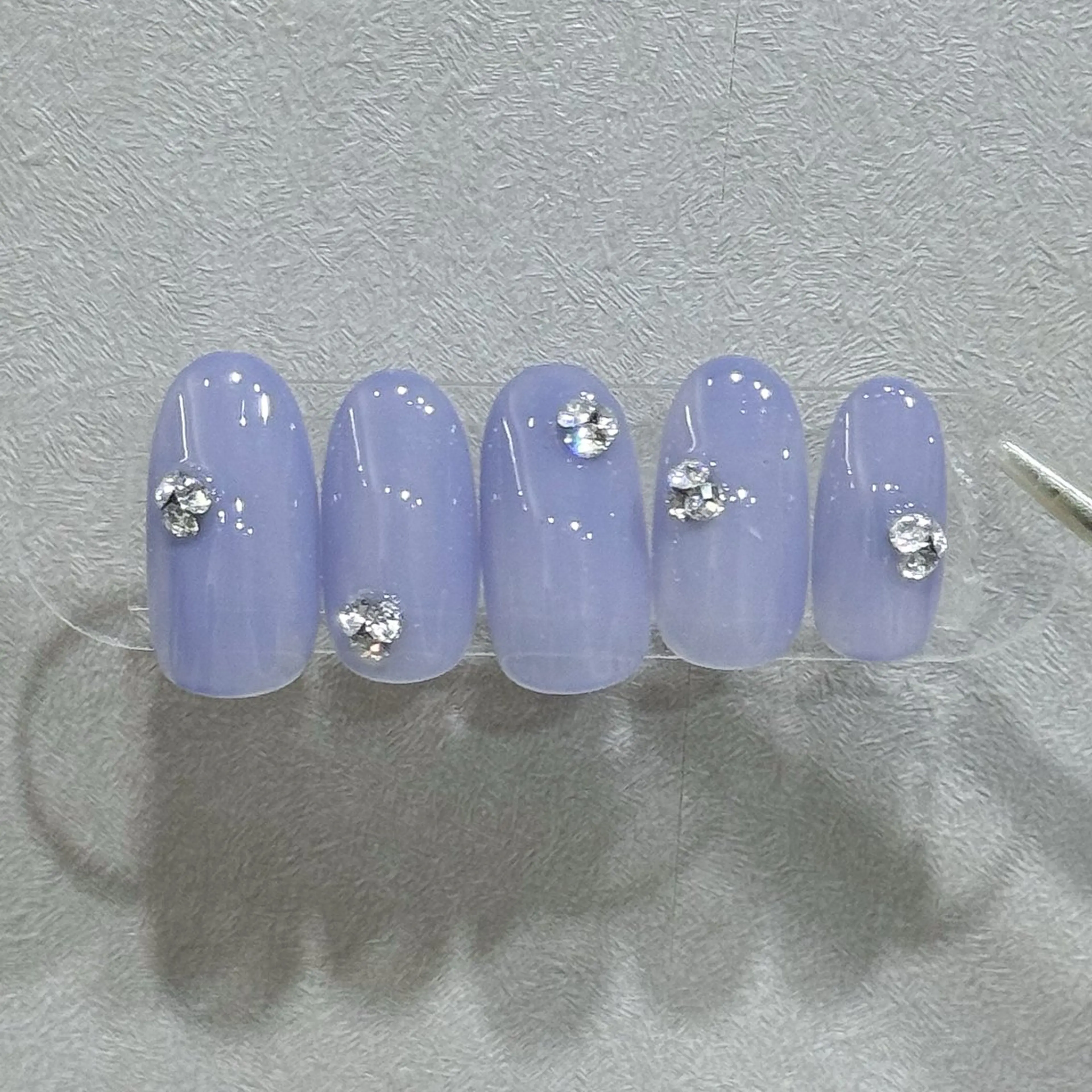 ネイル オフィスネイル シンプルネイル ストーンネイル ハンドネイル 韓国ネイル/ワンホン ネイル🎀表参道3分のネイルデザイン