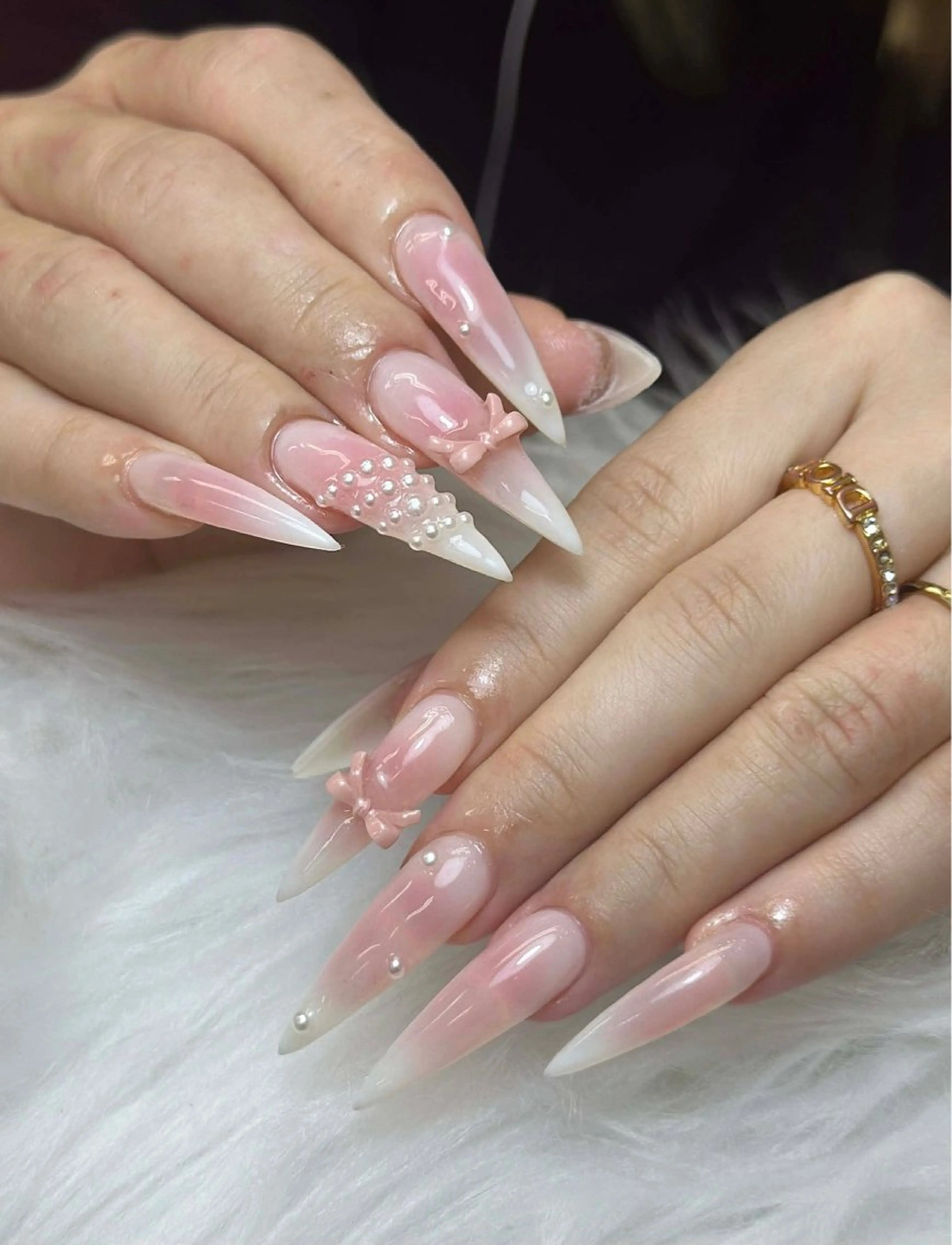 ネイル アートネイル 成人式 ジェルネイル ニュアンスネイル 夏ネイル ハンドネイル NIE MoMoのネイルデザイン