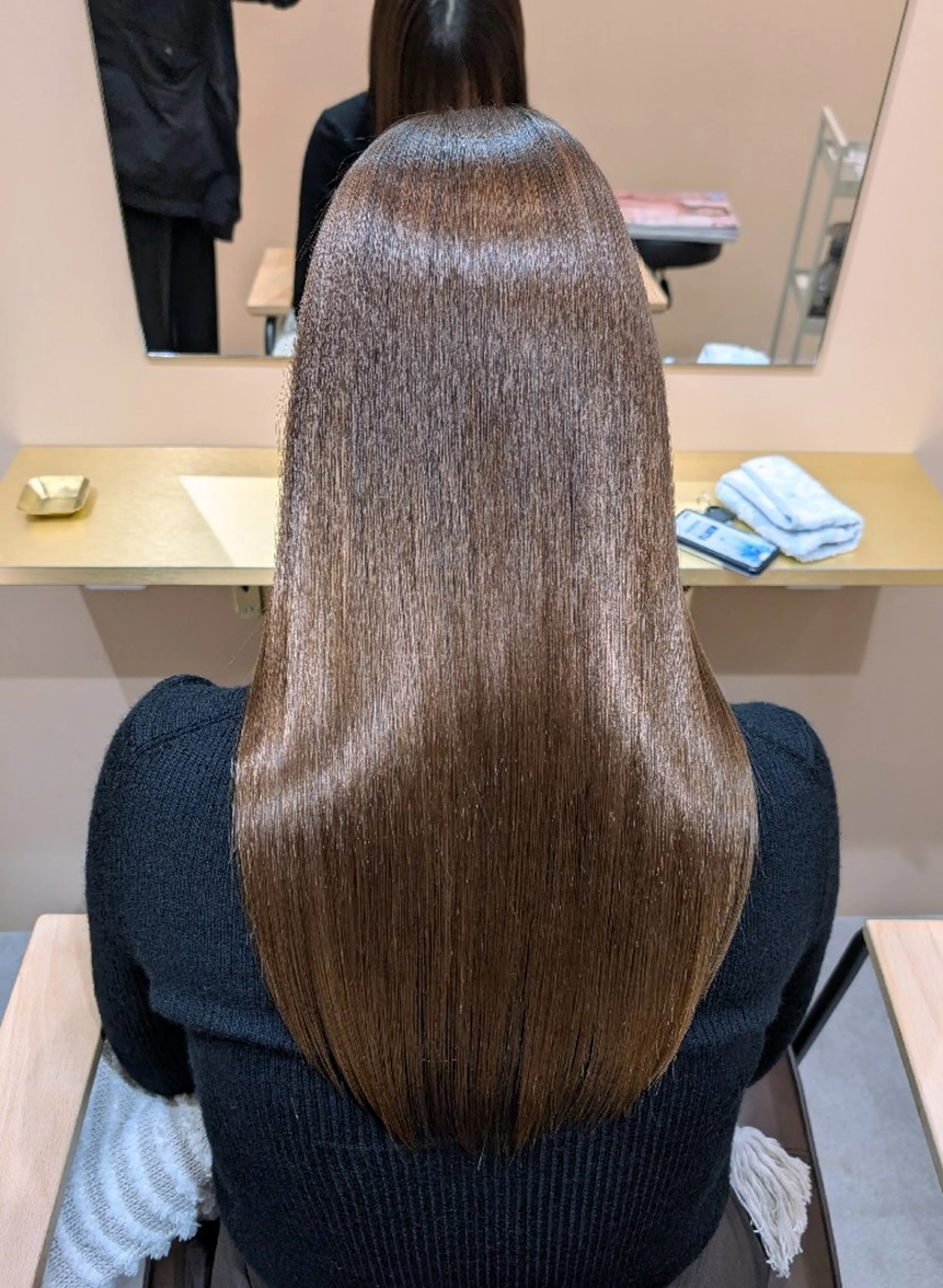 ロング 縮毛矯正 トリートメント 髪質改善.縮毛矯正 ×韓国ヘアyukiのヘアスタイル