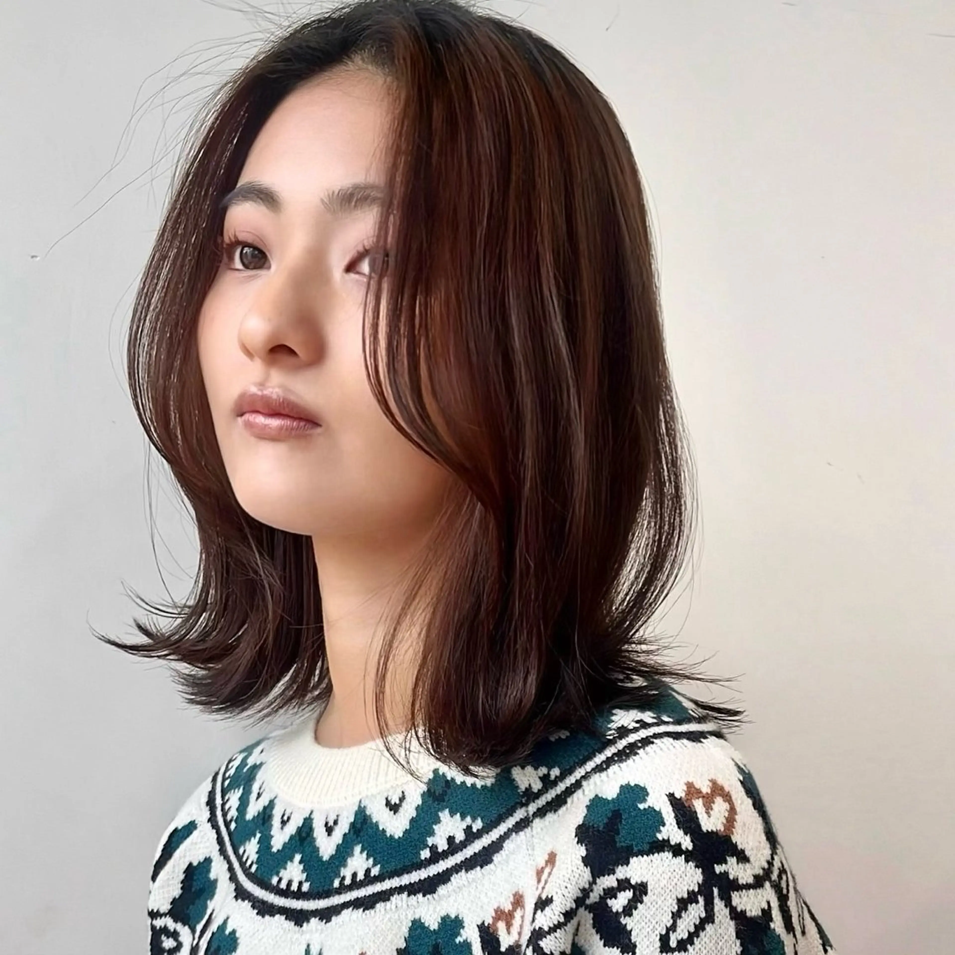 セミロング カラー 🌱小顔ヘア/ボブ ミディアム/双葉🌱のヘアスタイル