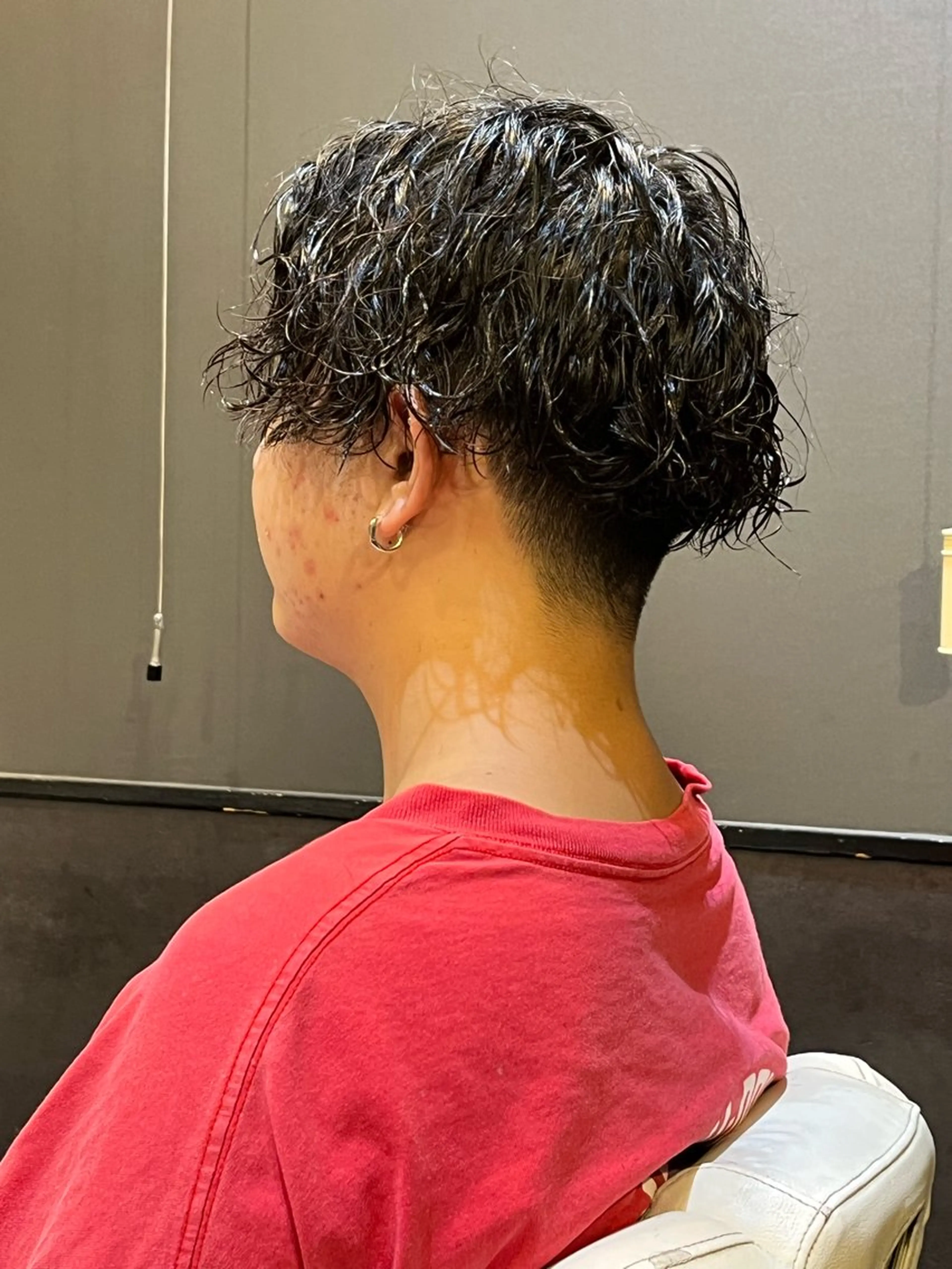 ショート メンズ フェードカット マッシュ 夜に通える 理容室山崎健立のヘアスタイル