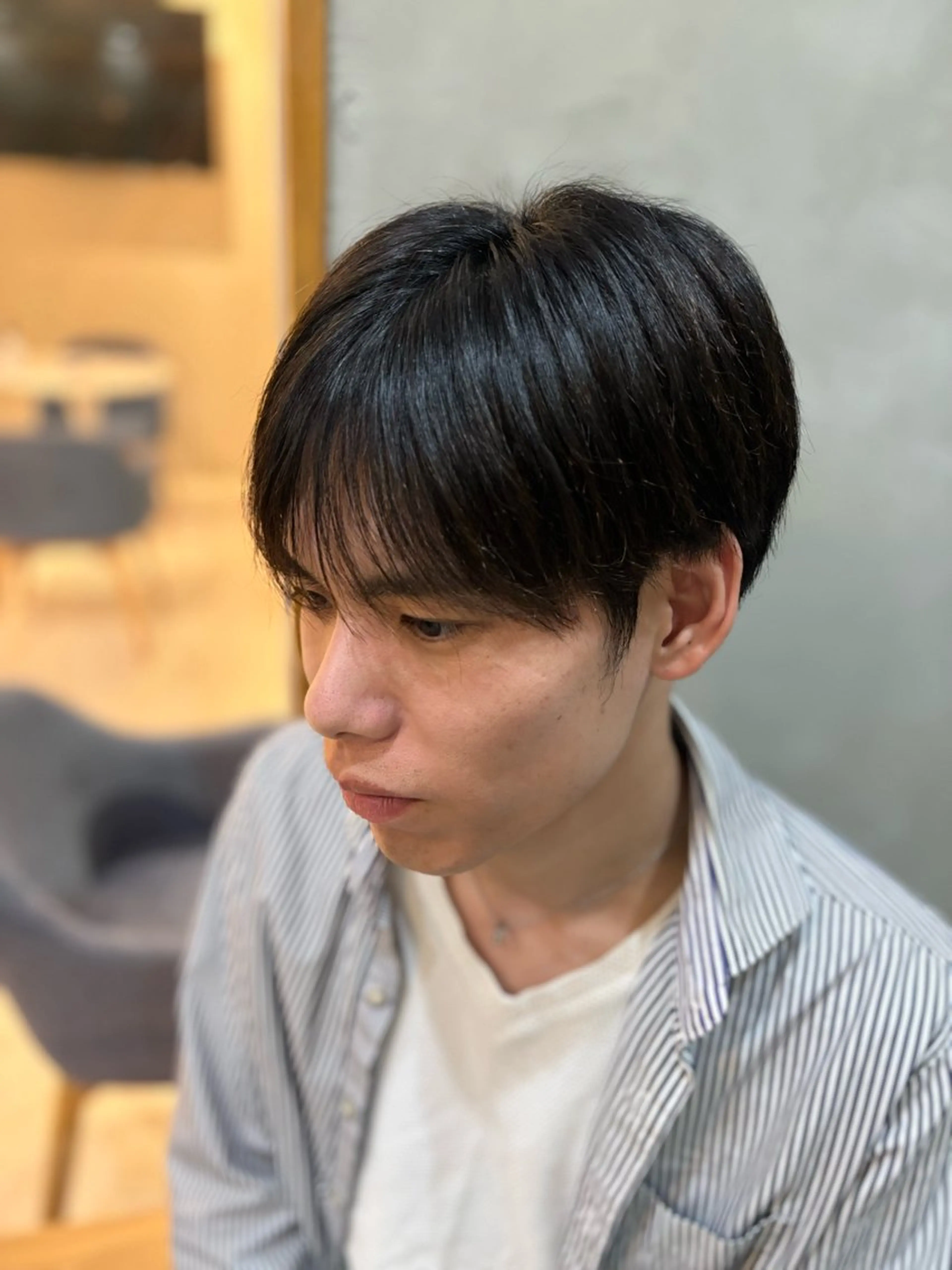 メンズ マッシュ シースルーマッシュ かわうち れなのヘアスタイル