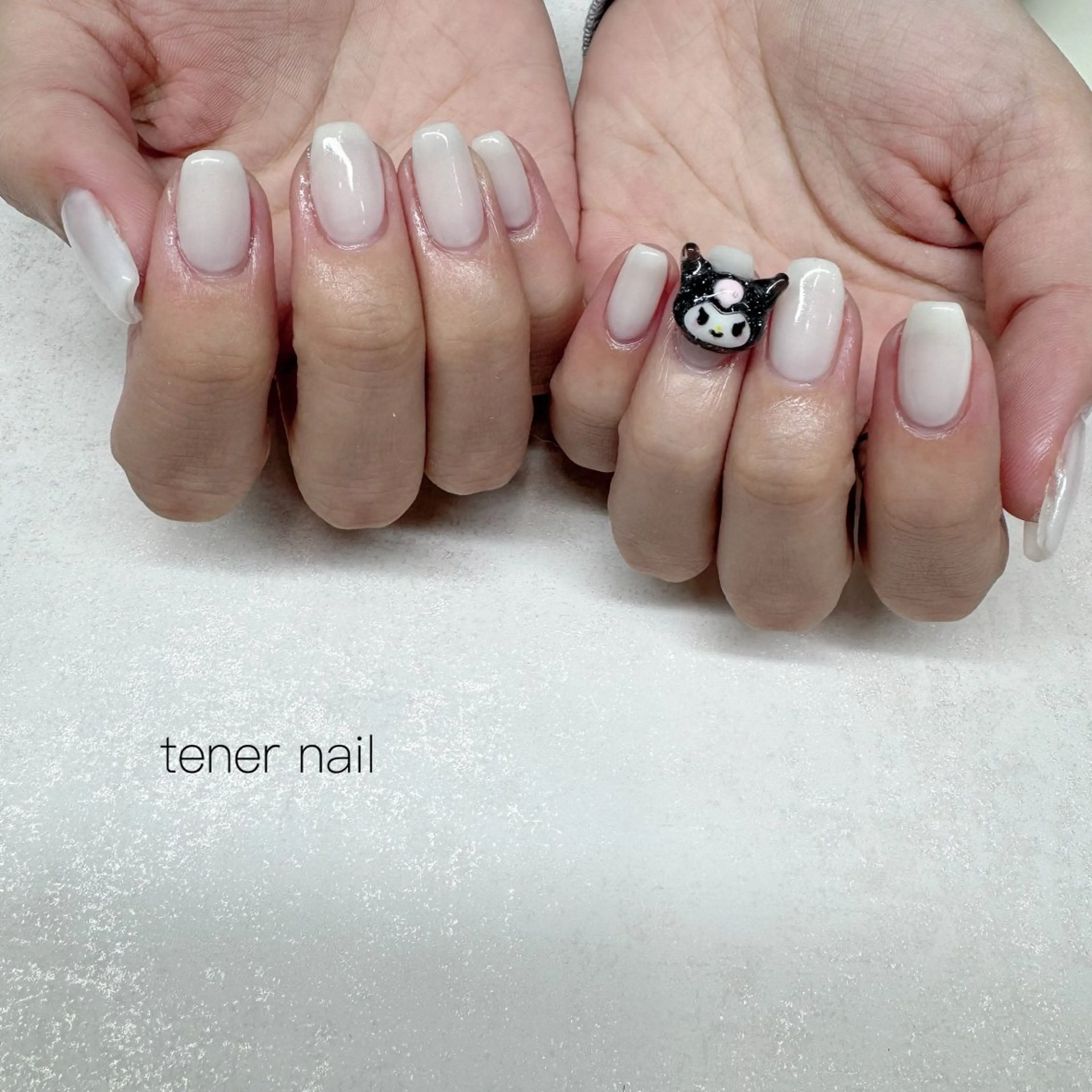 ネイル ホワイト ハンドネイル tener  nail  テネルネイル所属・テネルネイル tener nailのネイルデザイン