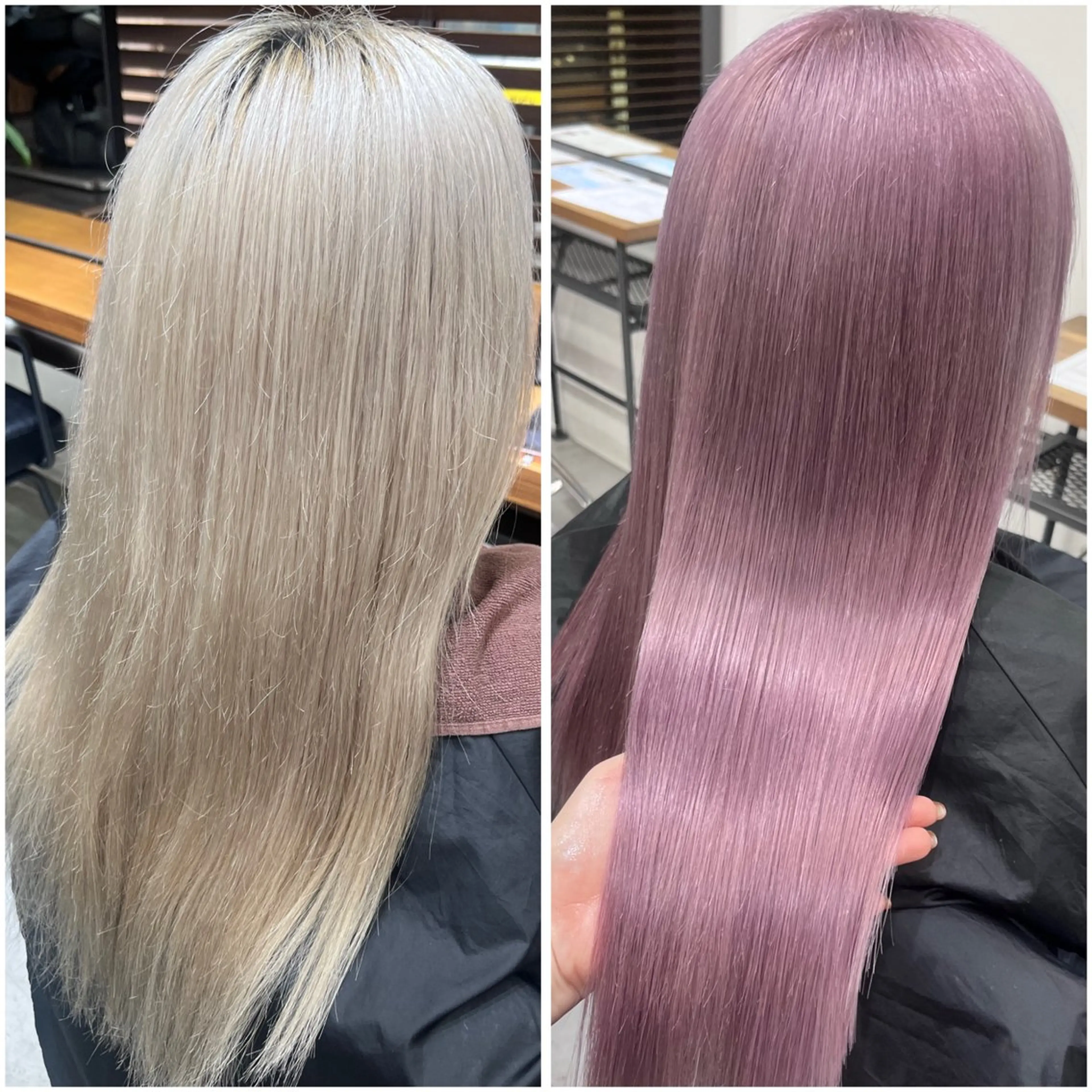 ロング カラー ラベンダーカラー ピンクカラー ピンクラベンダー ヘアカラー トリートメント MAKO ❤️🔥NEXTのヘアスタイル