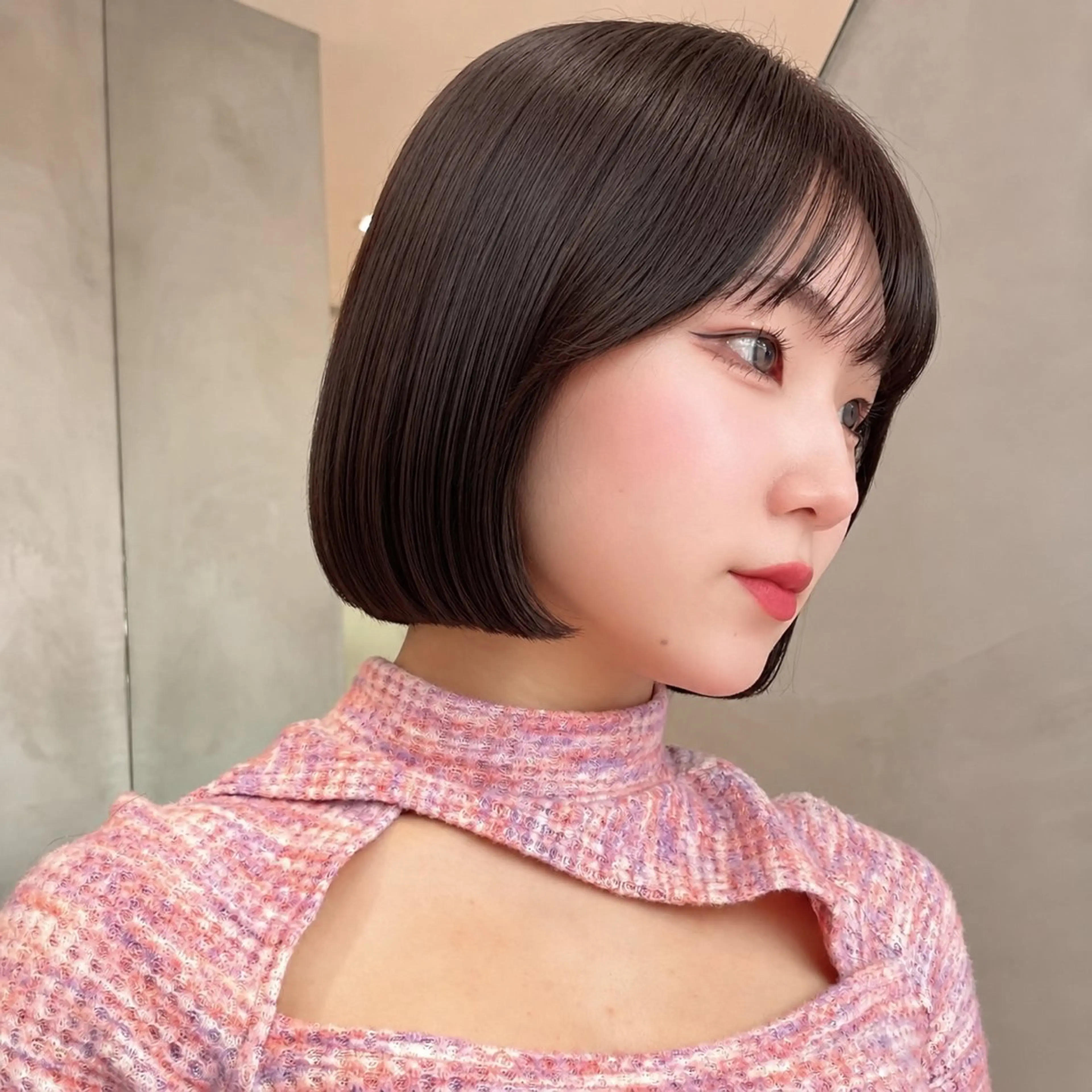 ショート カット トリートメント 韓国風/顔周り/レイ ヤー/北千住/凛太郎のヘアスタイル