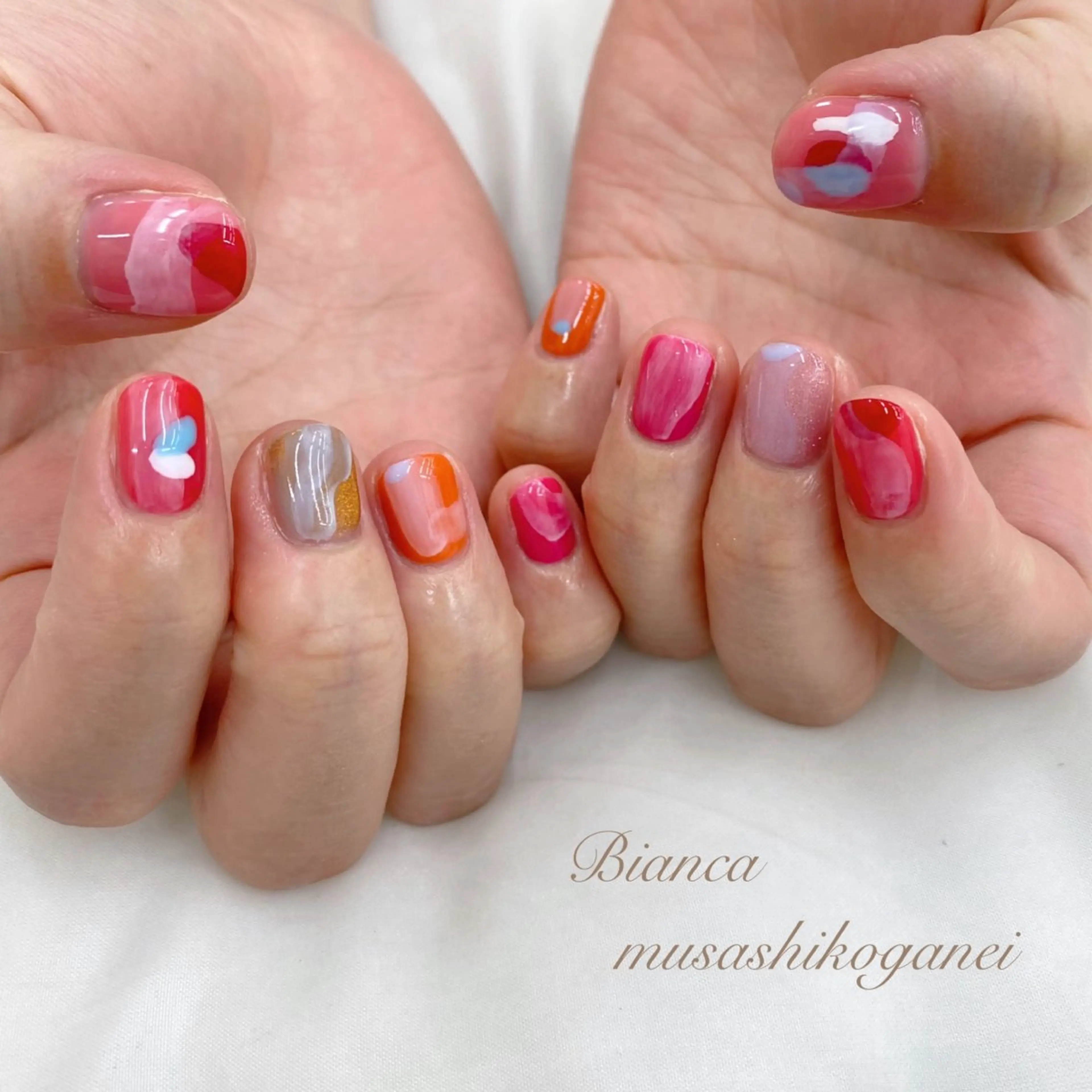 ネイル ハンドネイル Bianca 武蔵小金井　しぎはらのネイルデザイン