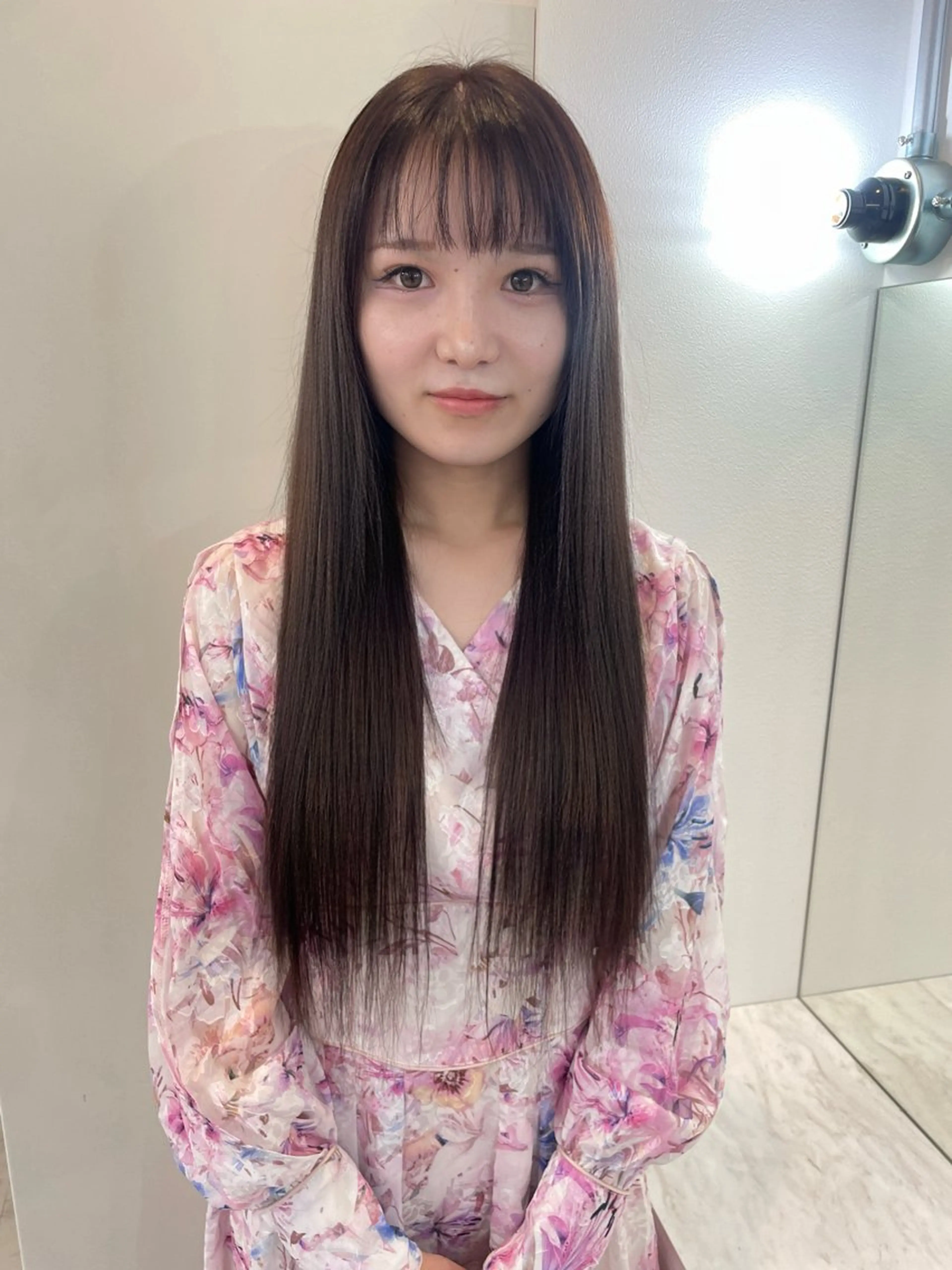 ロング エクステ 艶髪×透明感カラー りこのヘアスタイル