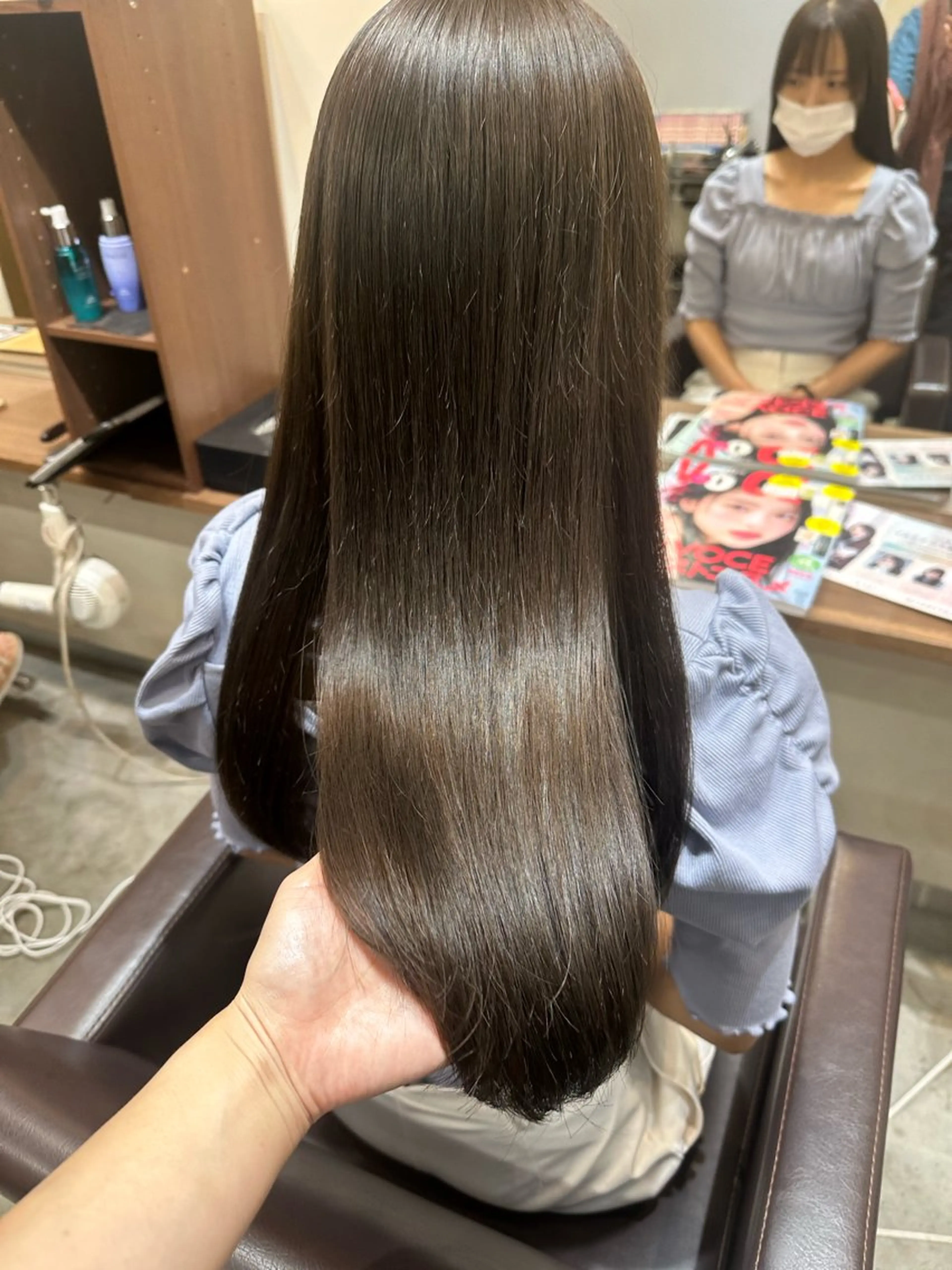 ロング カラー トリートメント 縮毛矯正+モテカラー 🎀✨MIHOのヘアスタイル