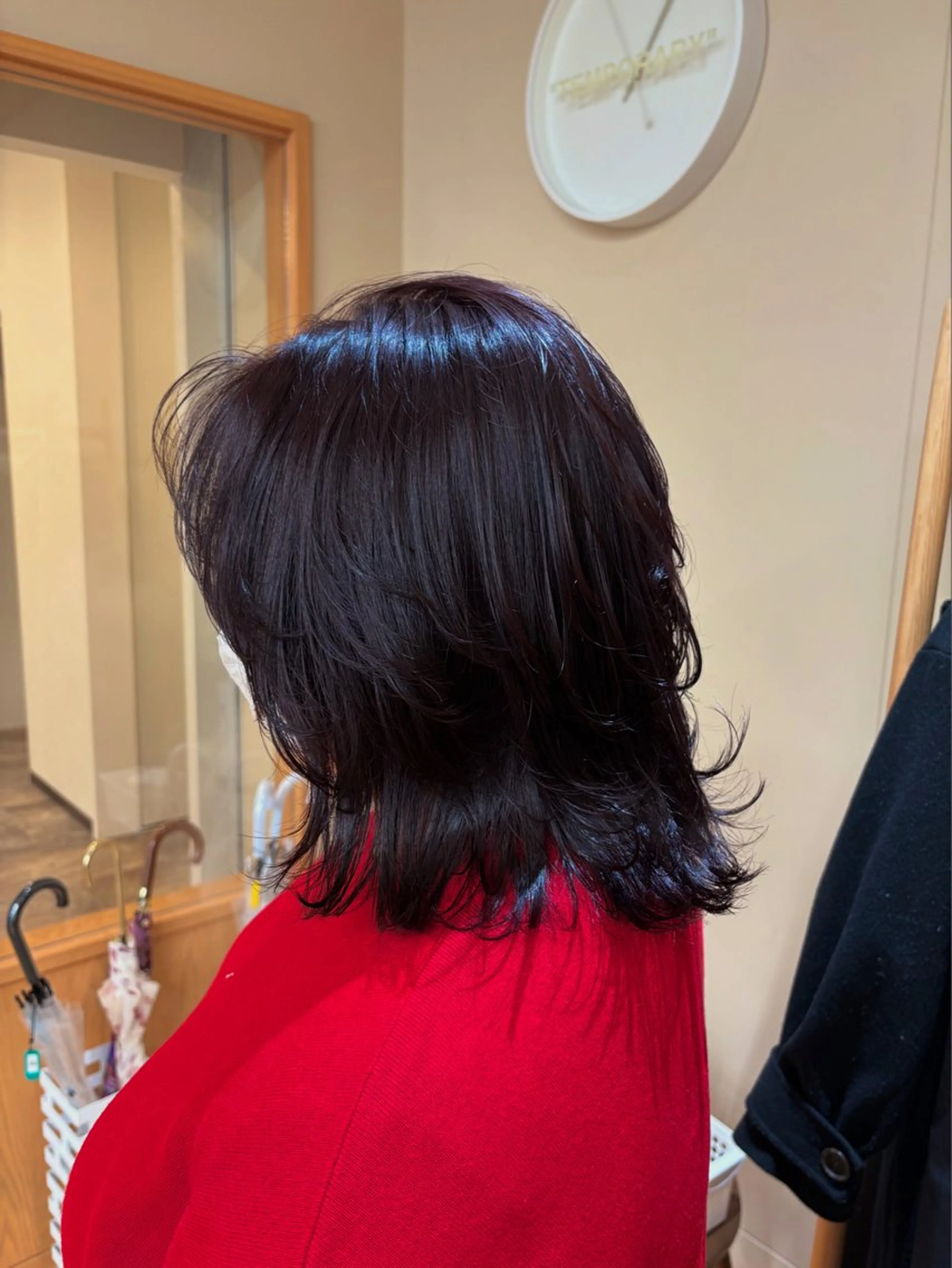 ミディアム レイヤーカット カット ヘアカラー トリートメント 暖色＊ベージュ ＊くらたあやかのヘアスタイル