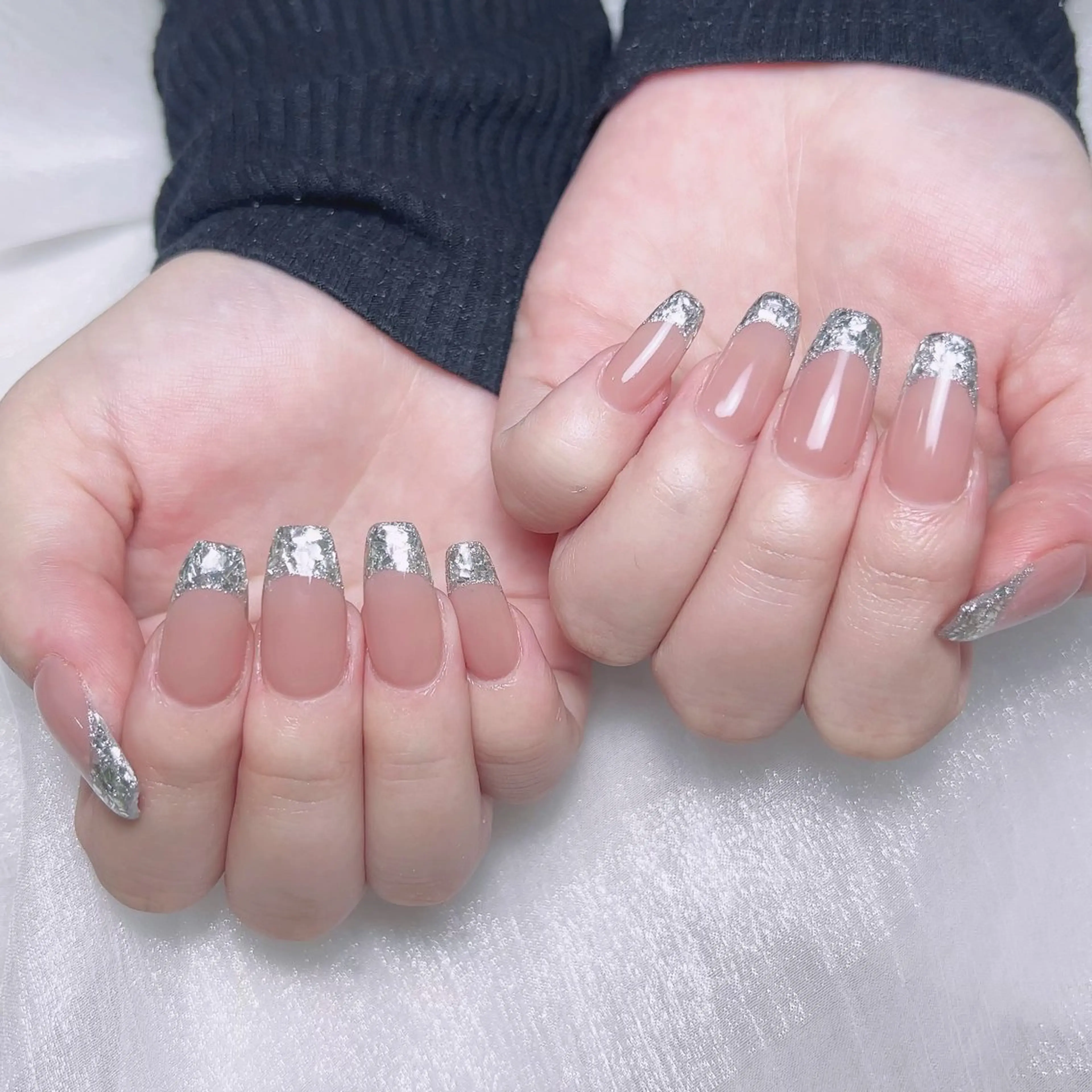 メンズ ネイル メンズ韓国風 アートネイル オーロラネイル ガーリー キラキラネイル Nail salon 木にいるのネイルデザイン