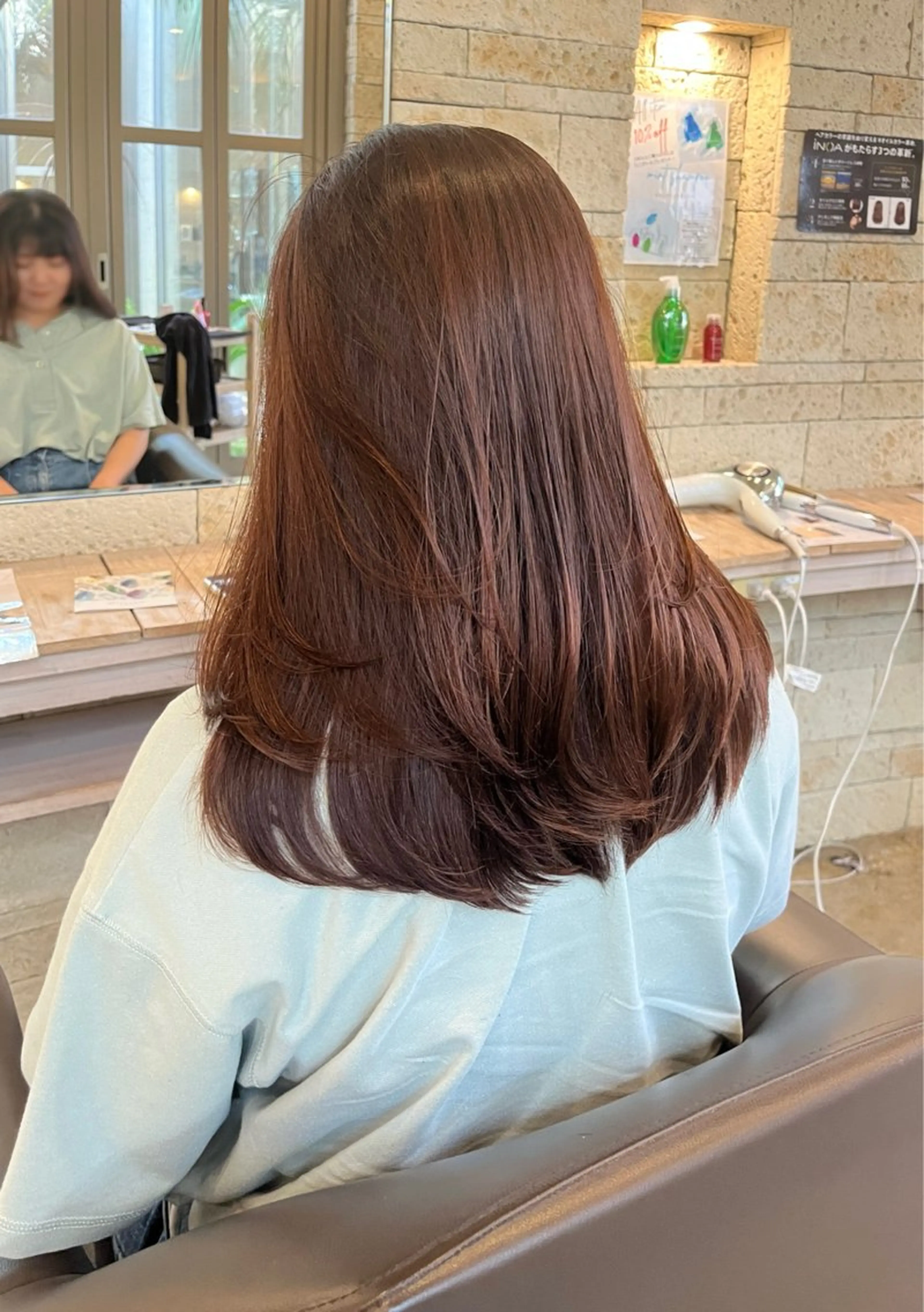 セミロング レイヤーカット ローレイヤー カット 艶カラー/メンズ パーマ/伊藤愛麻のヘアスタイル