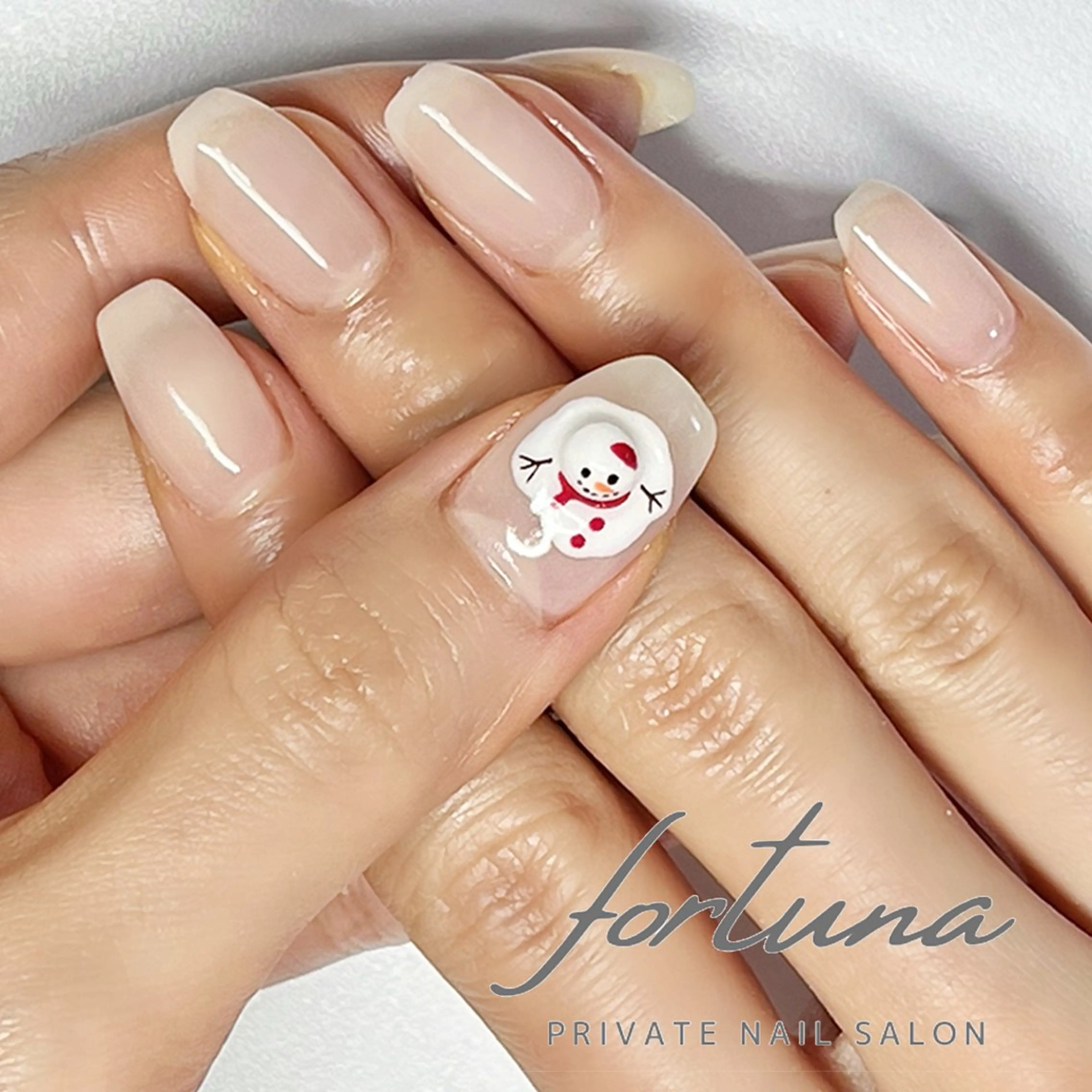 ネイル ワンカラーネイル 冬ネイル ハンドネイル fortuna 武藤裕美のネイルデザイン