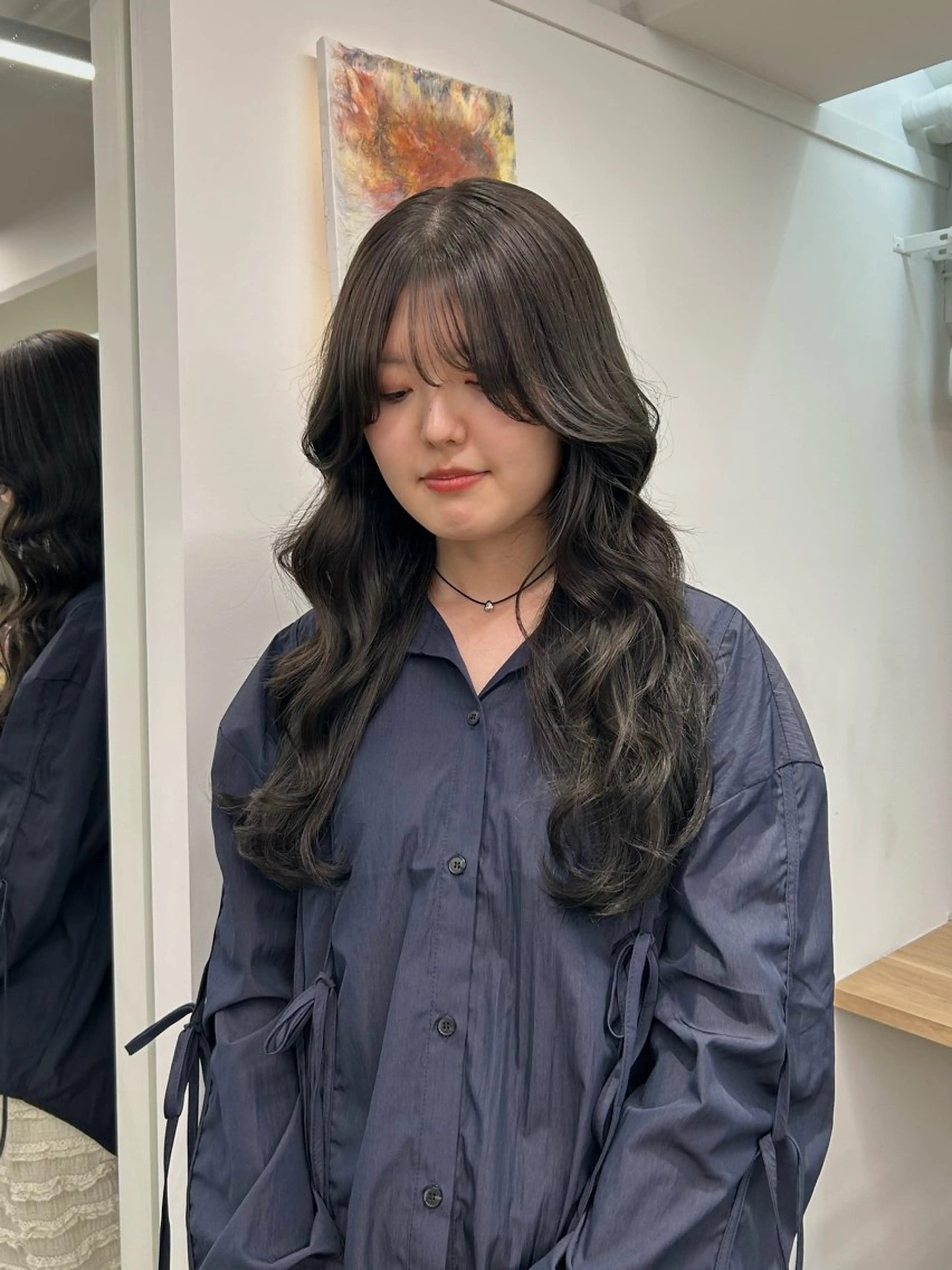 ロング カラー ヘアアレンジ カット ヘアカラー トリートメント ミルクティーカラー/ ベージュ/moekaのヘアスタイル