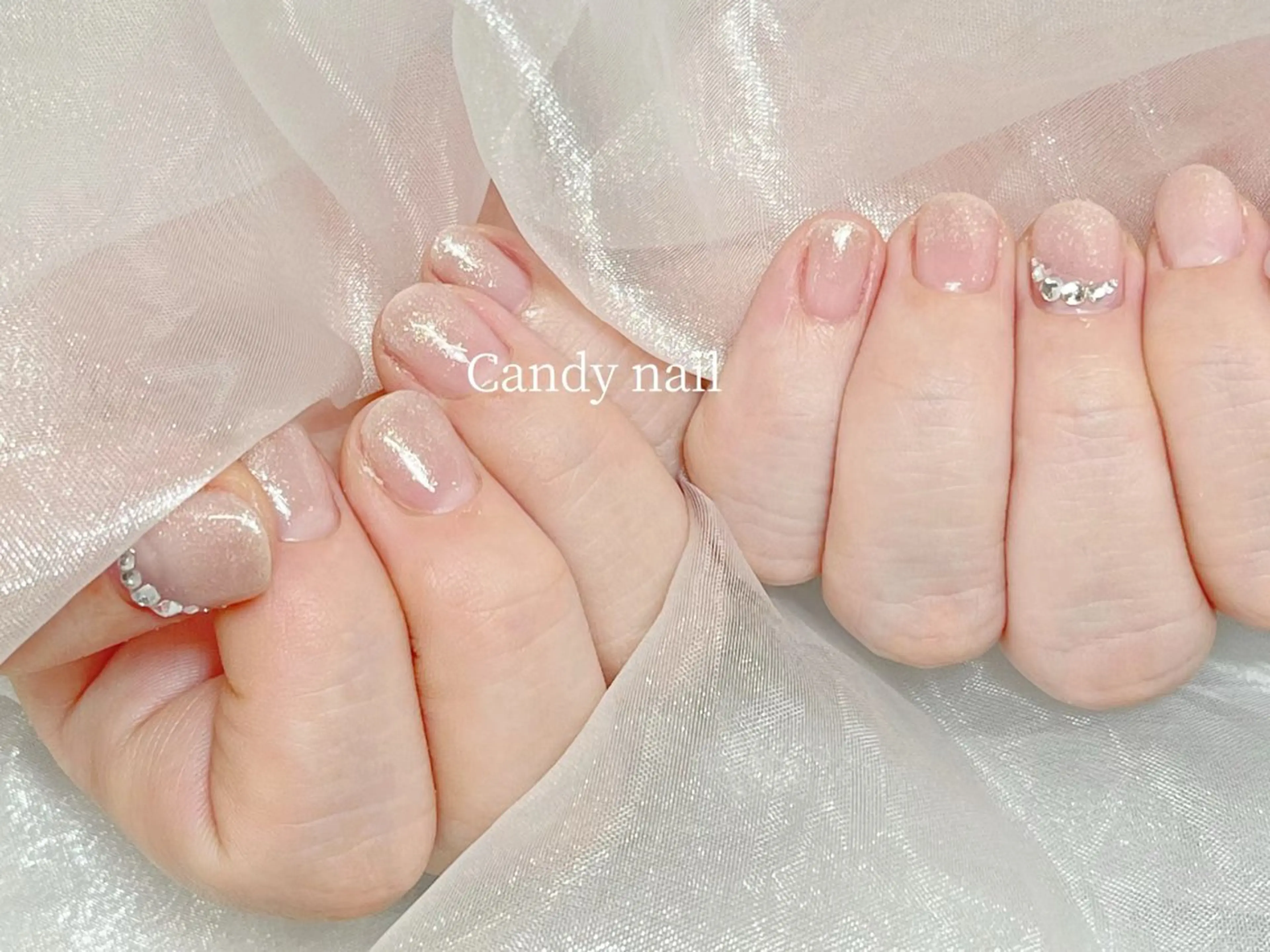 ネイル candy nail 韓国風ワンホンネイルのネイルデザイン
