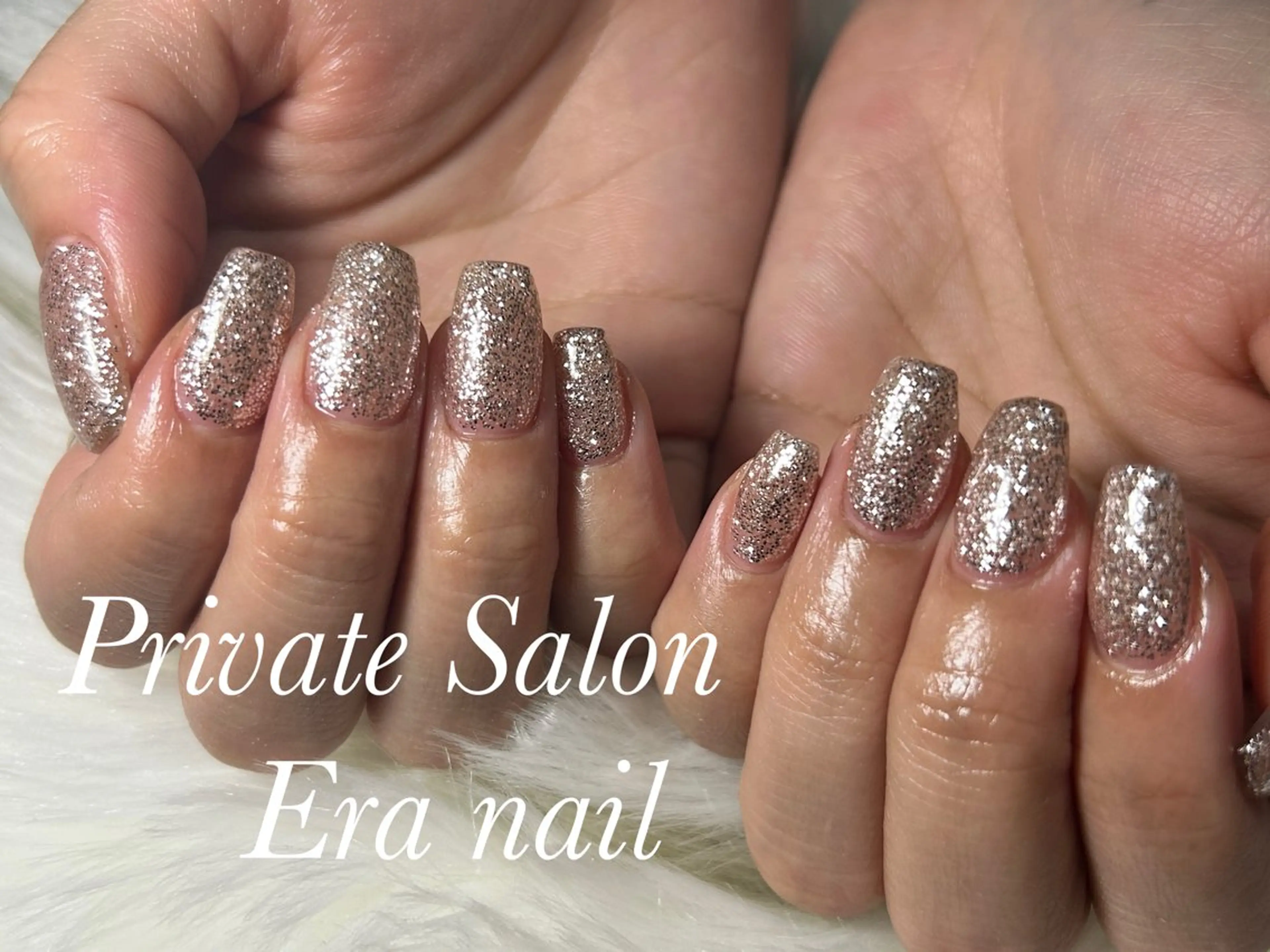 ネイル ラメ(グリッター) ワンカラーネイル ハンドネイル Era nailのネイルデザイン