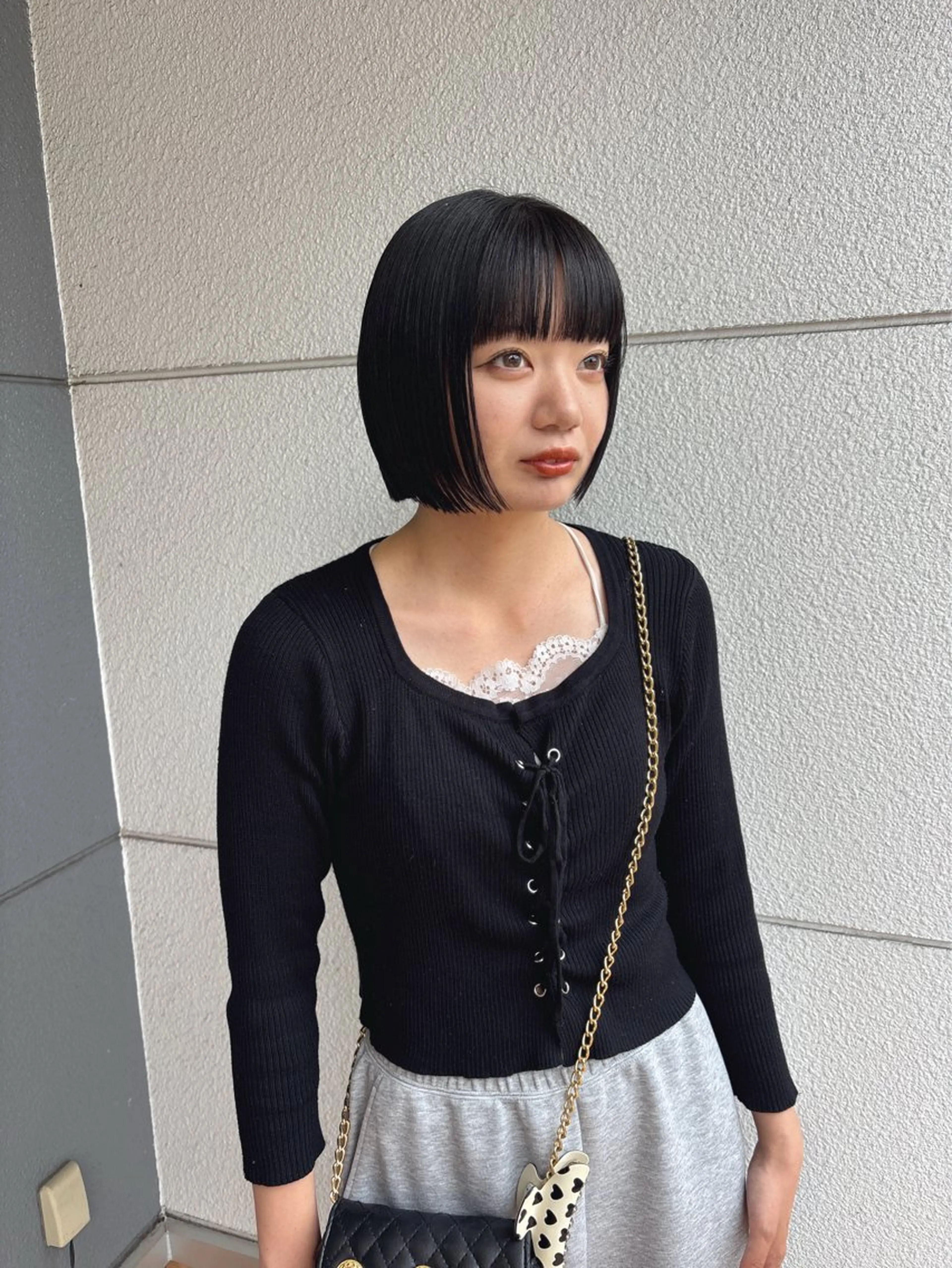 ショート ボブ カット 縮毛矯正 トリートメント 安藤楓華 fuka andoのヘアスタイル
