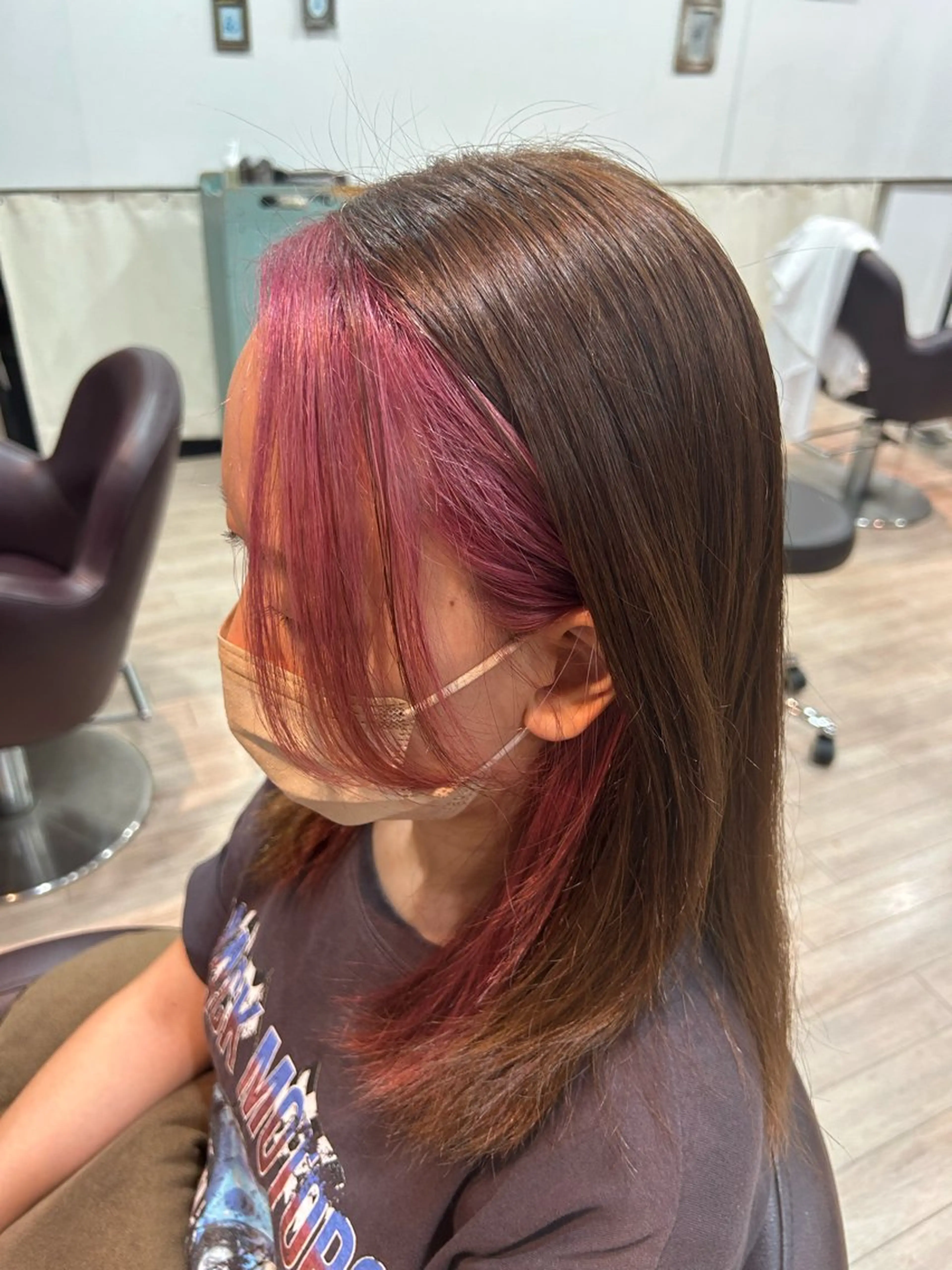 ミディアム カラー ヘアカラー 💛艶カラー髪質改善 💛MIYUのヘアスタイル