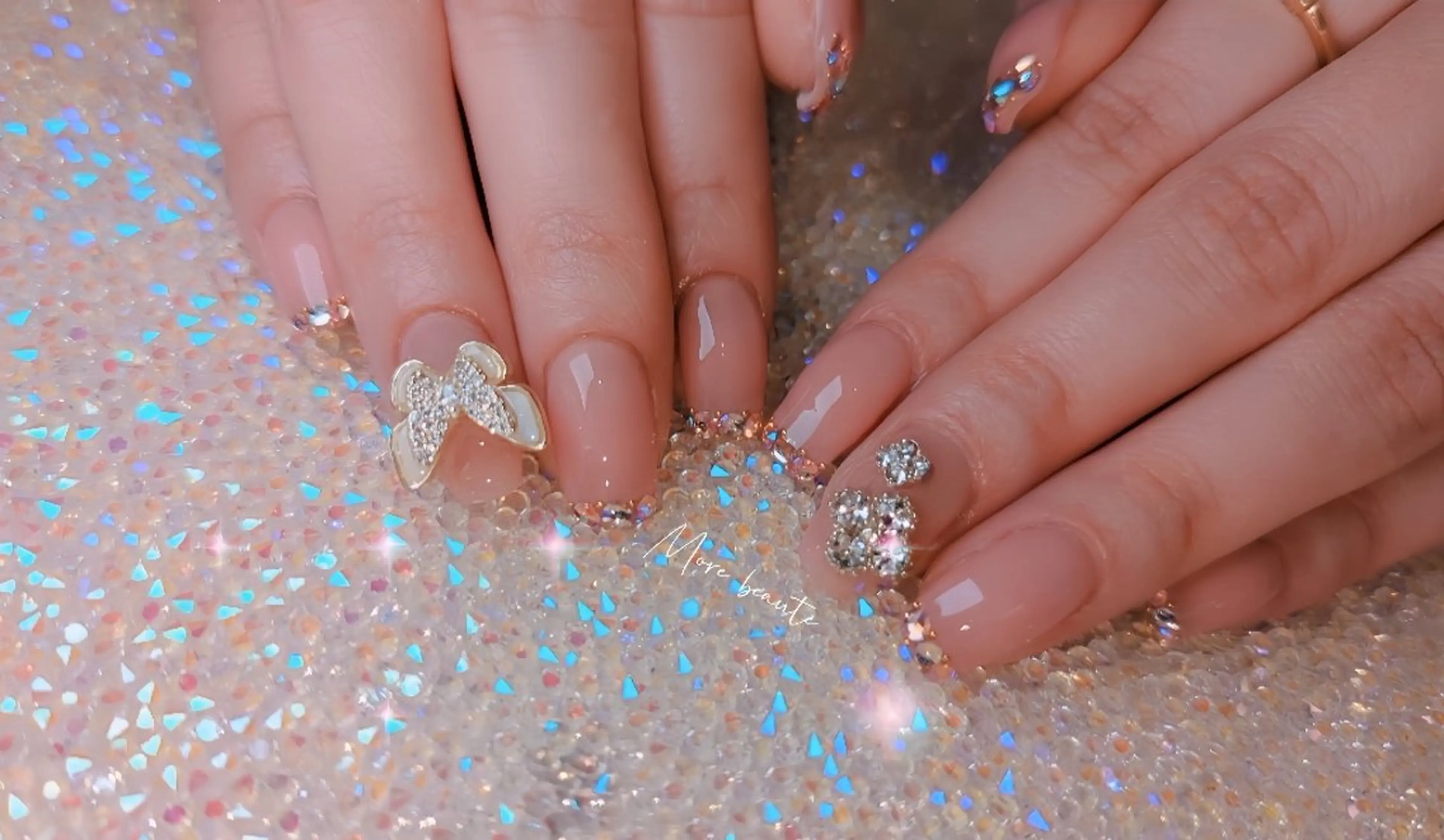 ネイル 長さ出し ジェルネイル ハート 韓国ネイル マグネットネイル ハンドネイル I LOVE ME NAIL.｡.:*♡のネイルデザイン