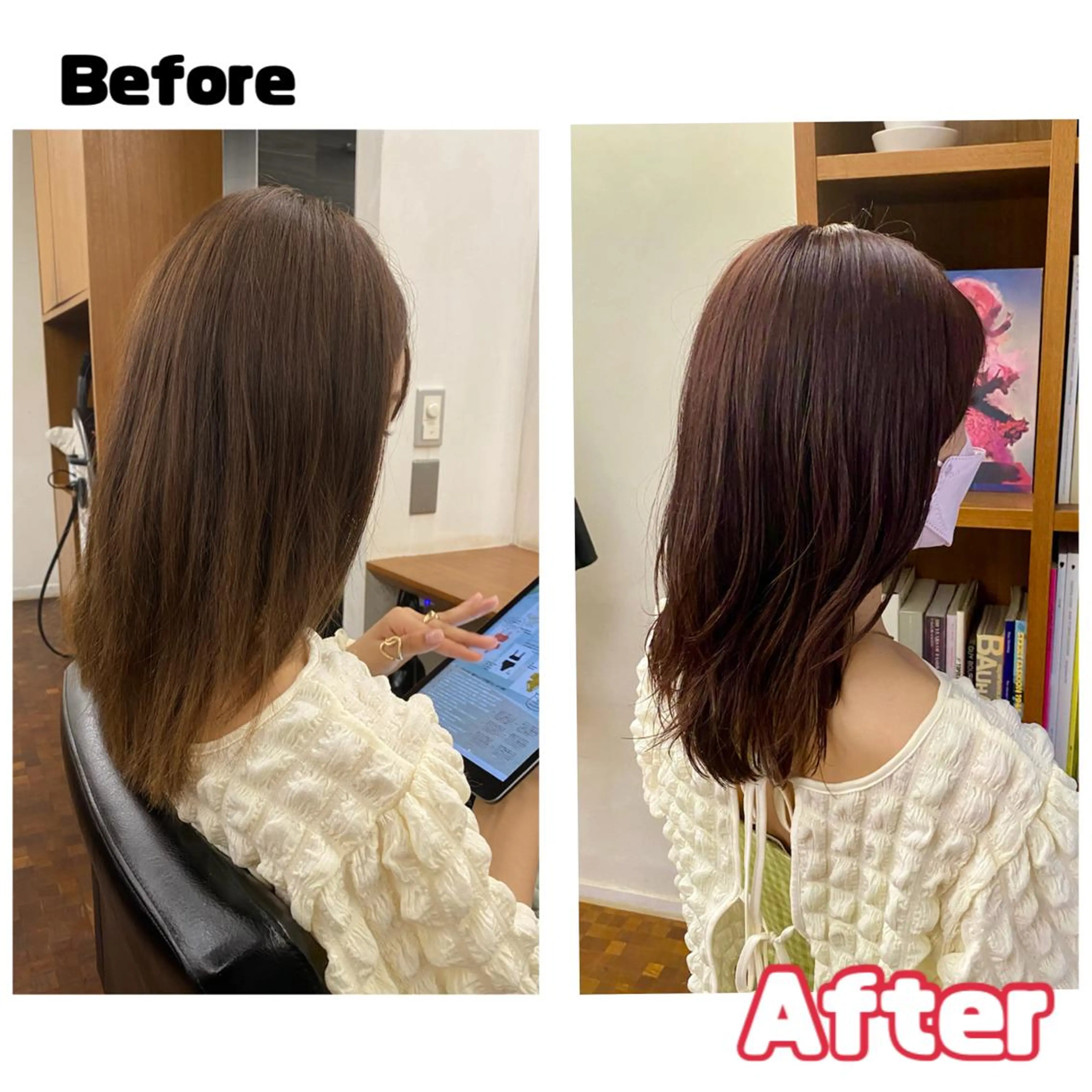 ミディアム 似合わせレイヤー/ ニュアンスパーマ高倉のヘアスタイル