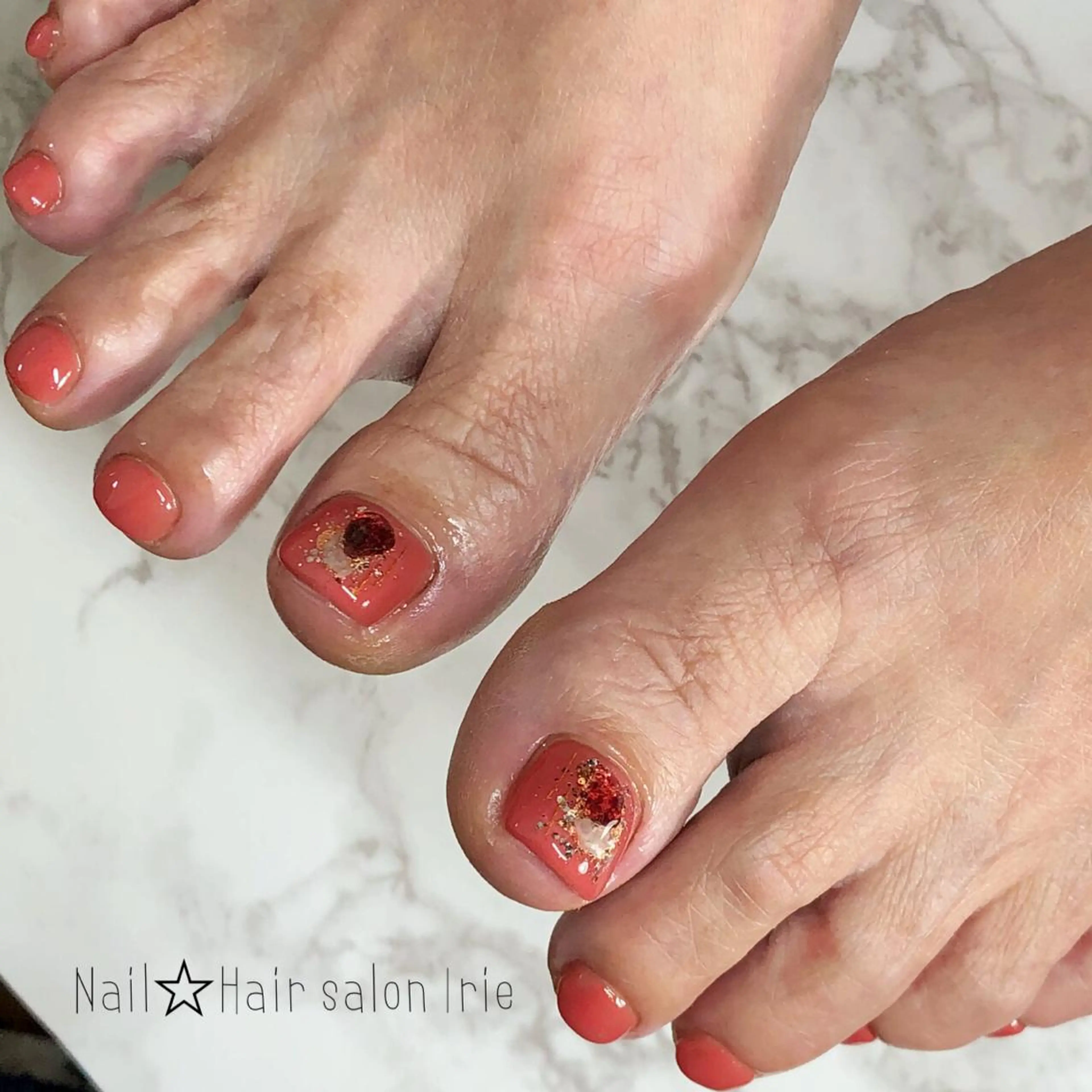 ネイル フットネイル Hair salon Irie所属・與儀 知佳のネイルデザイン