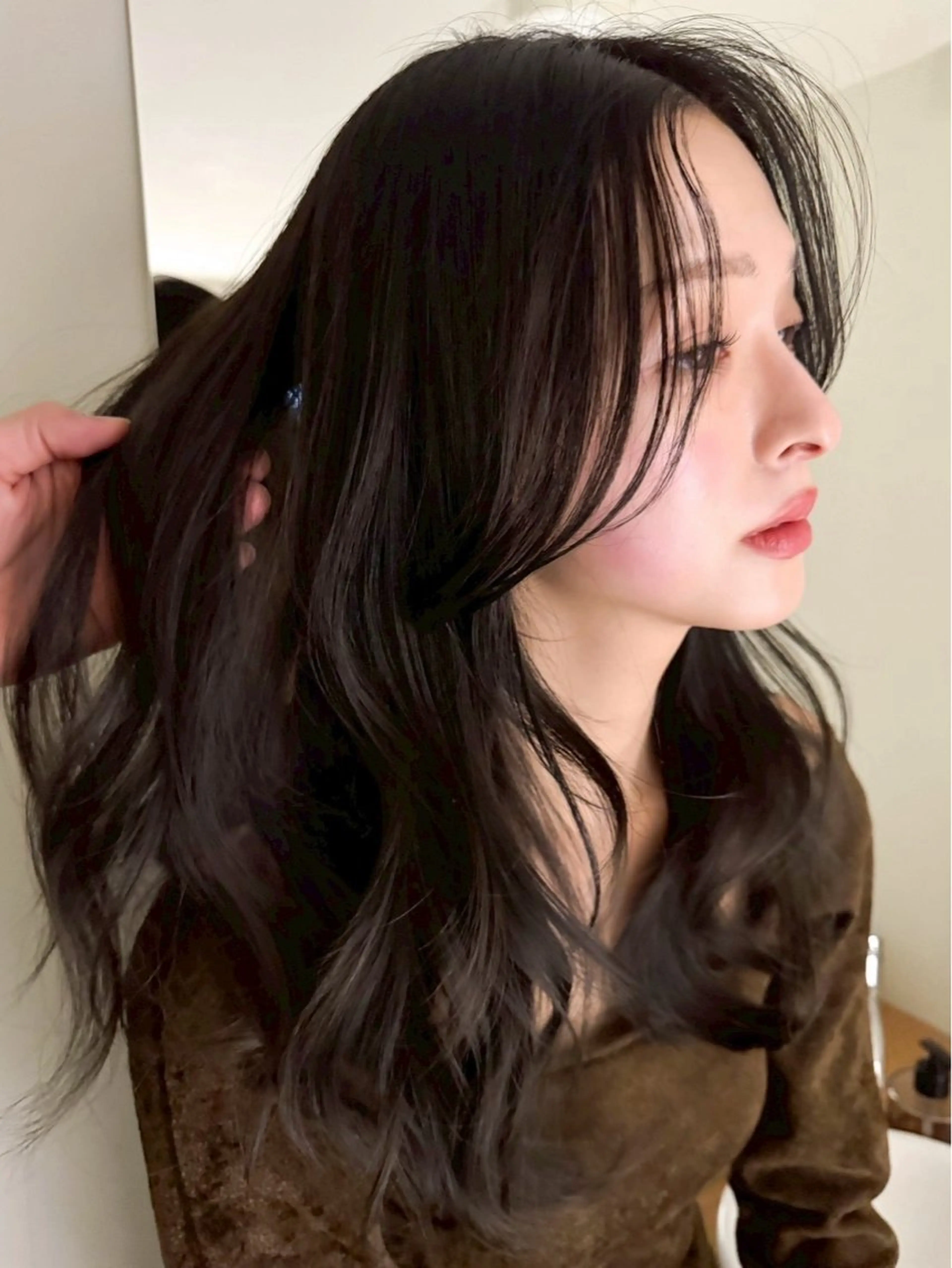 ロング カラー カット ヘアカラー トリートメント Amaretto かなのヘアスタイル