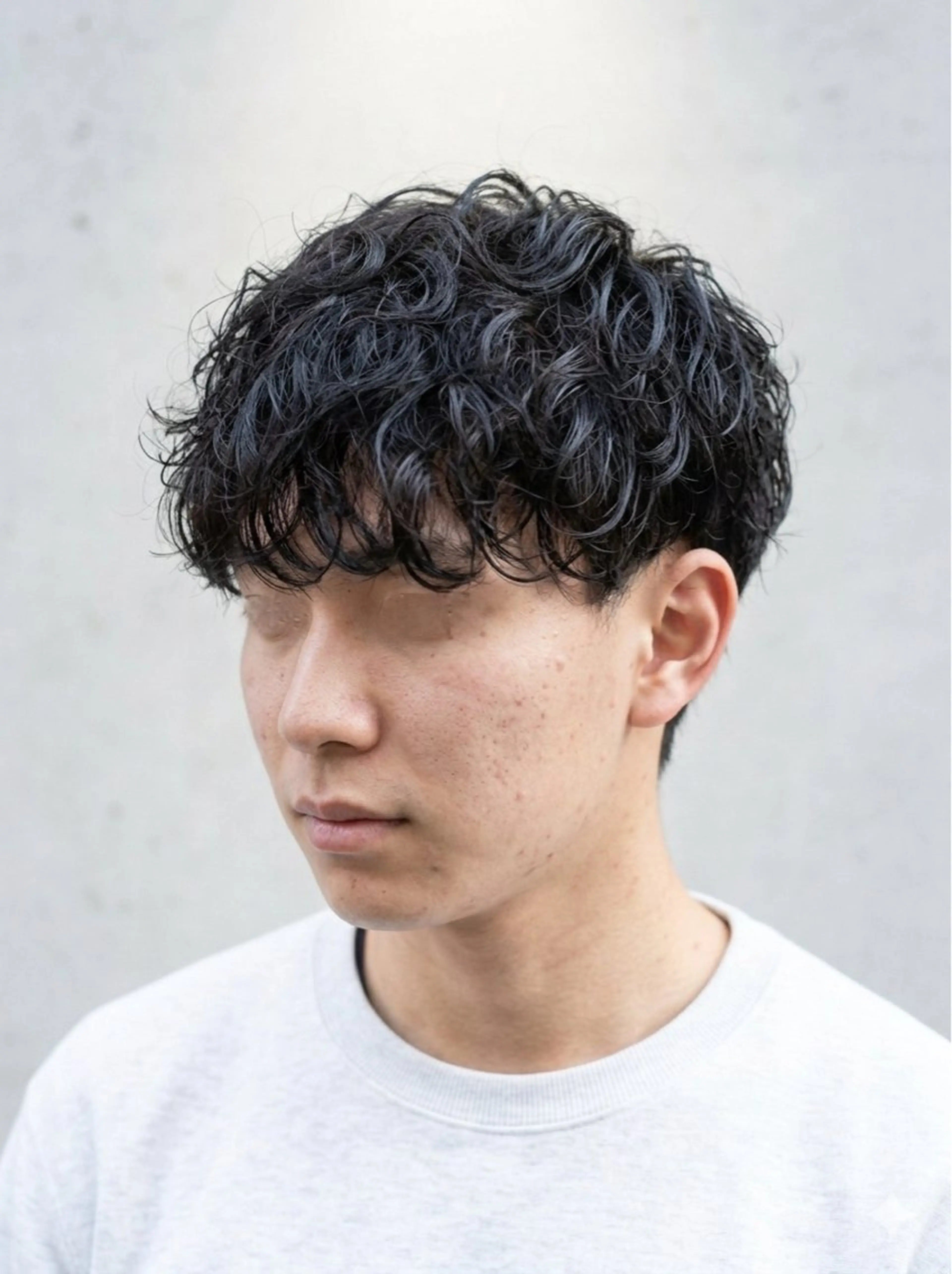 ショート パーマ メンズ メンズパーマ 刈り上げ カット パーマ 大人メンズパーマ /石川瑠青のヘアスタイル