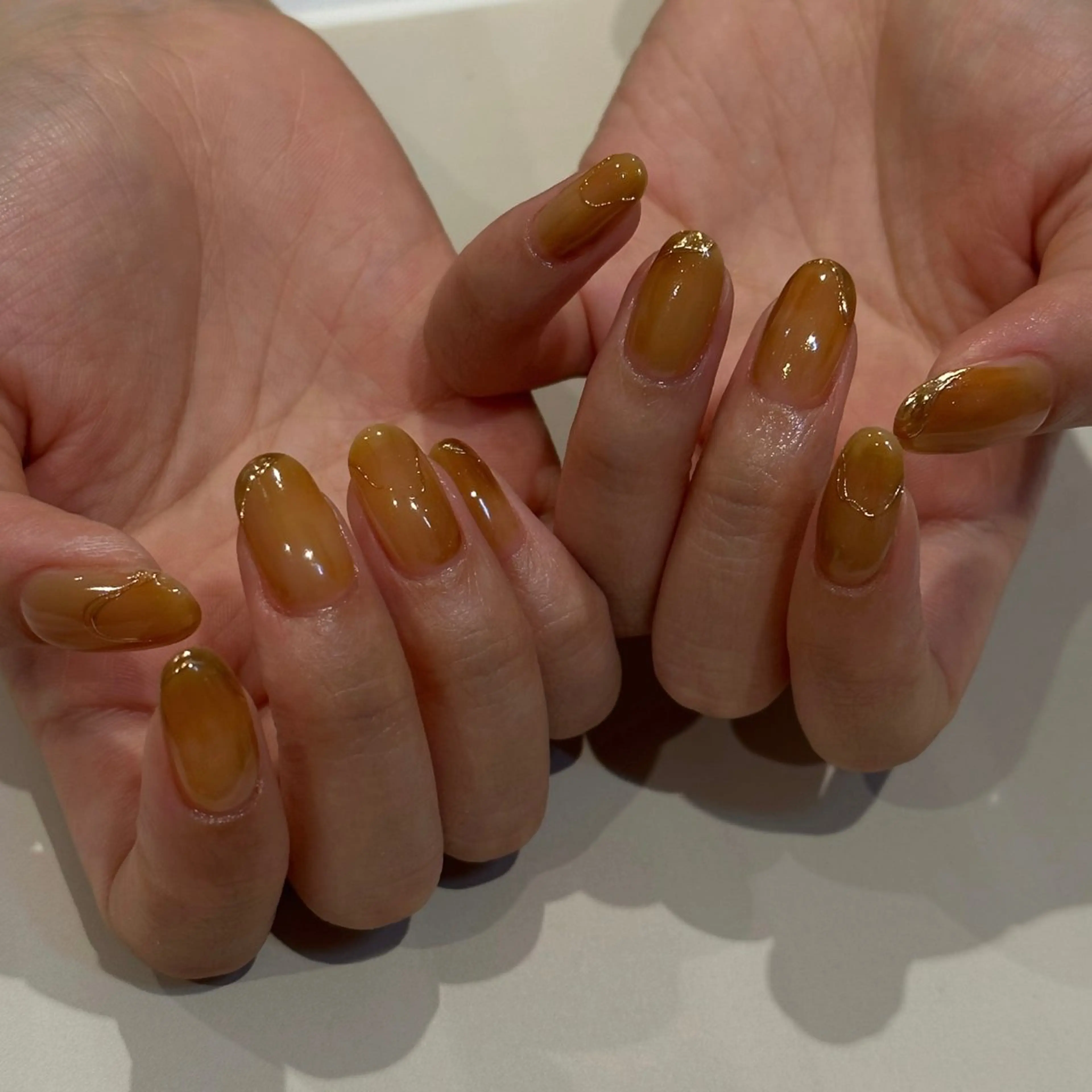 ショート カラー パーマ ヘアアレンジ メンズ キッズ ネイル マツエク・マツパ アイブロウ ブラウン ハンドネイル ar. harajukuのネイルデザイン