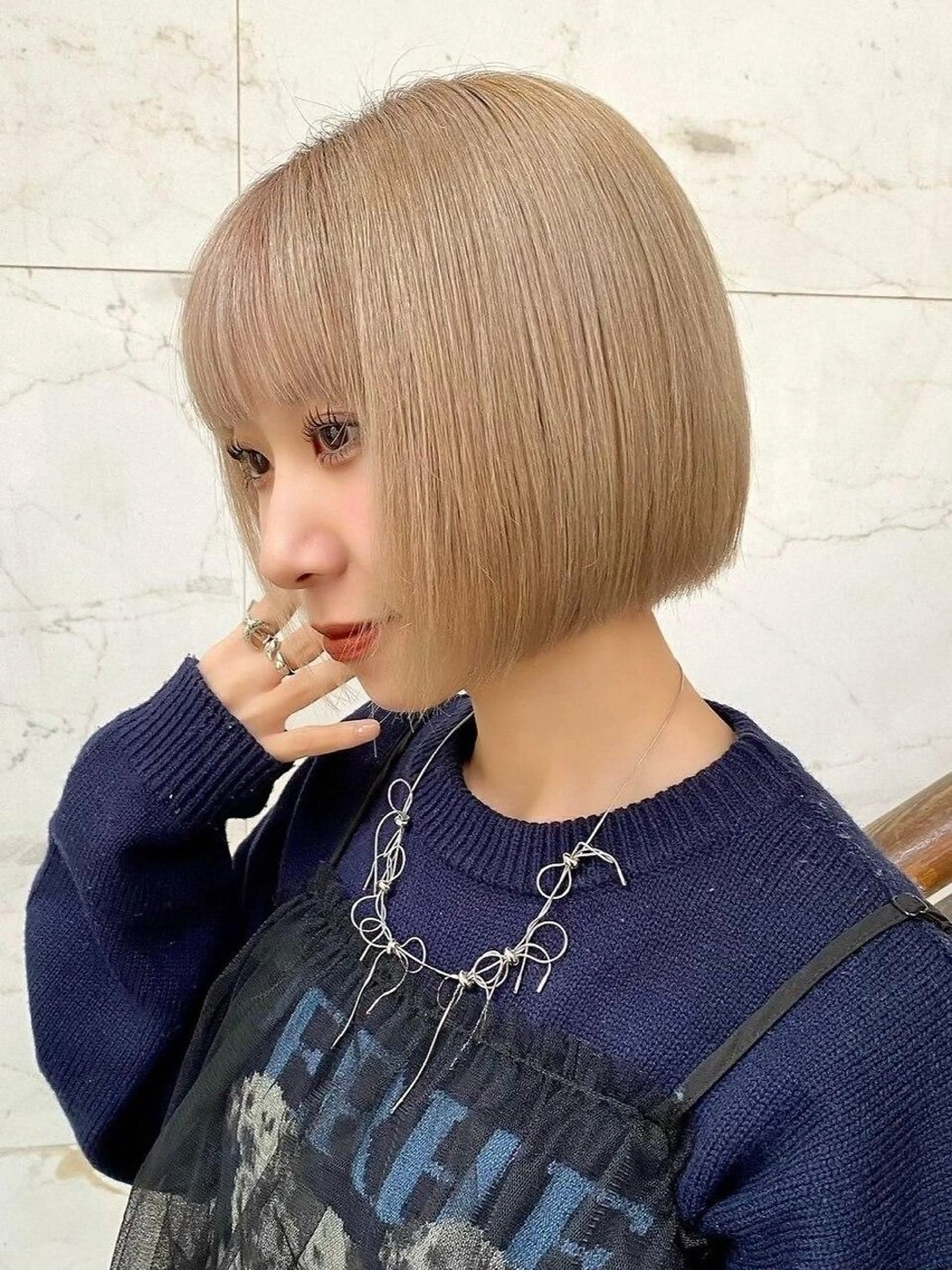 ショート カラー ブロンド ボブ 髪質改善特化🥣🫧 天神美容室のヘアスタイル