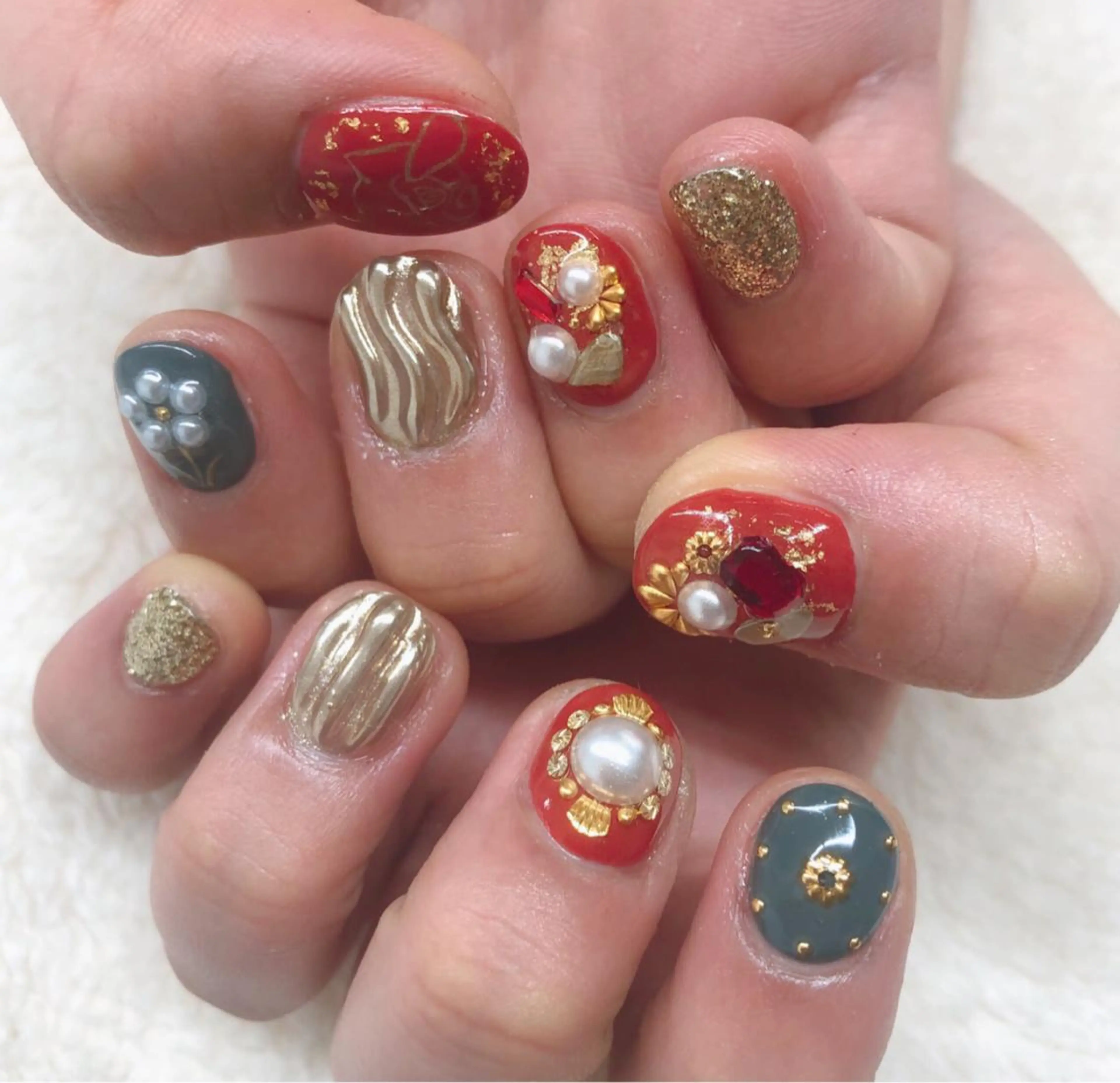 ネイル 卒業式 ハンドネイル MAYME TAMAKIのネイルデザイン