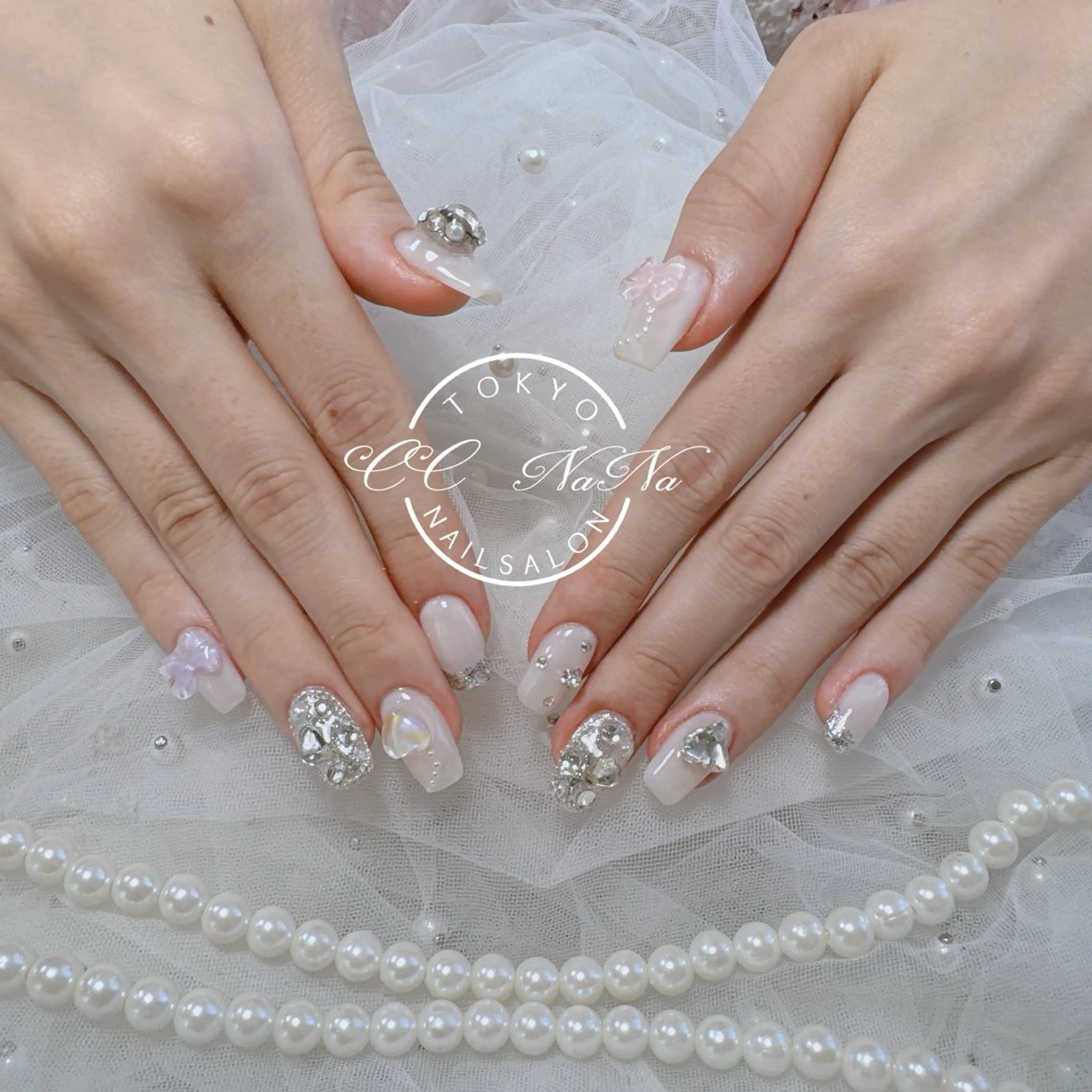 ネイル ハンドネイル 💎CC・NaNa 韓国風ネイル🌙Cのネイルデザイン