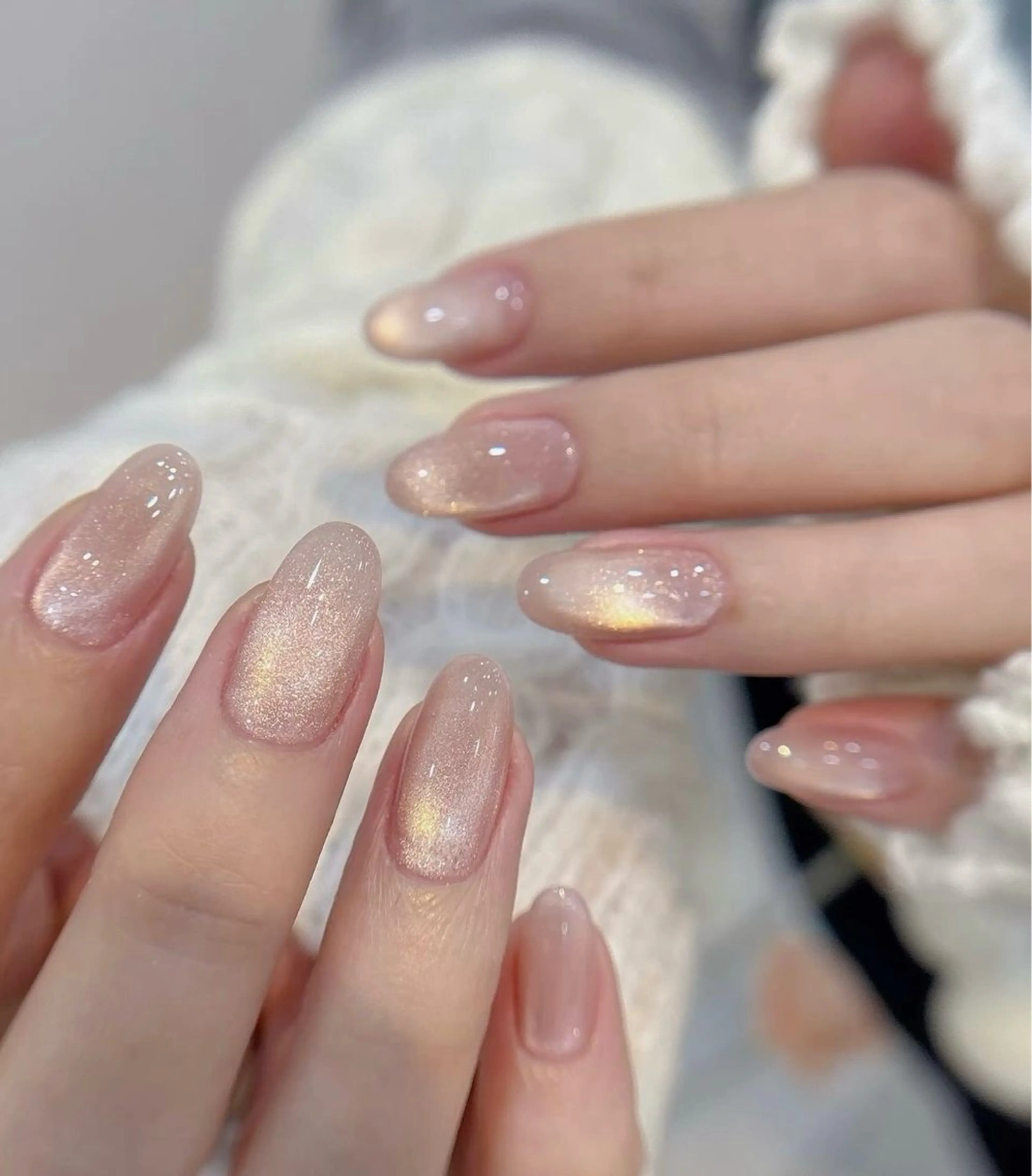 ネイル 長さ出し フレンチネイル グラデーション 卒業式 マグネットネイル ハンドネイル MIHANA NAILのネイルデザイン