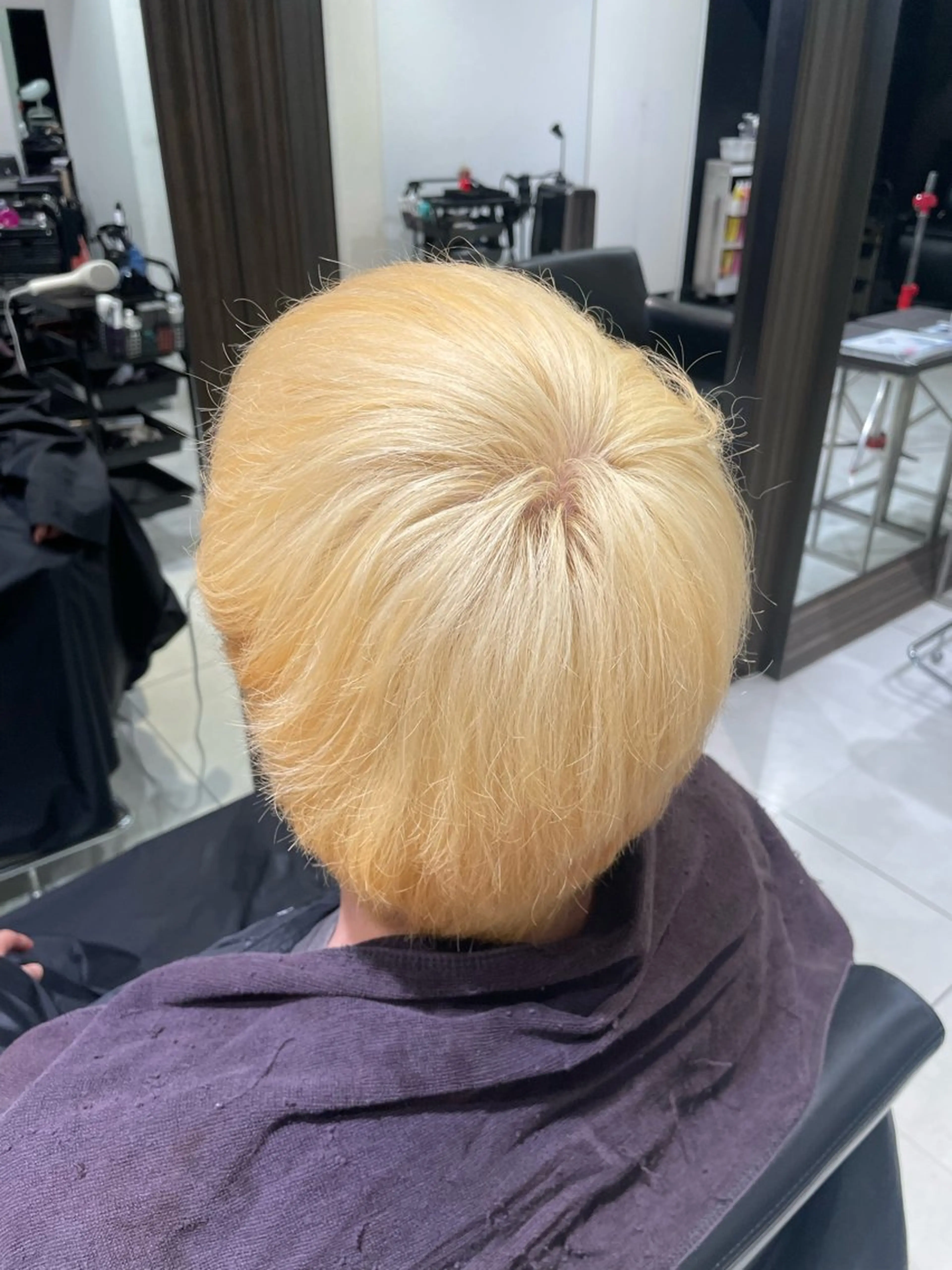 ショート カラー メンズモデル板橋 島田依杏のヘアスタイル