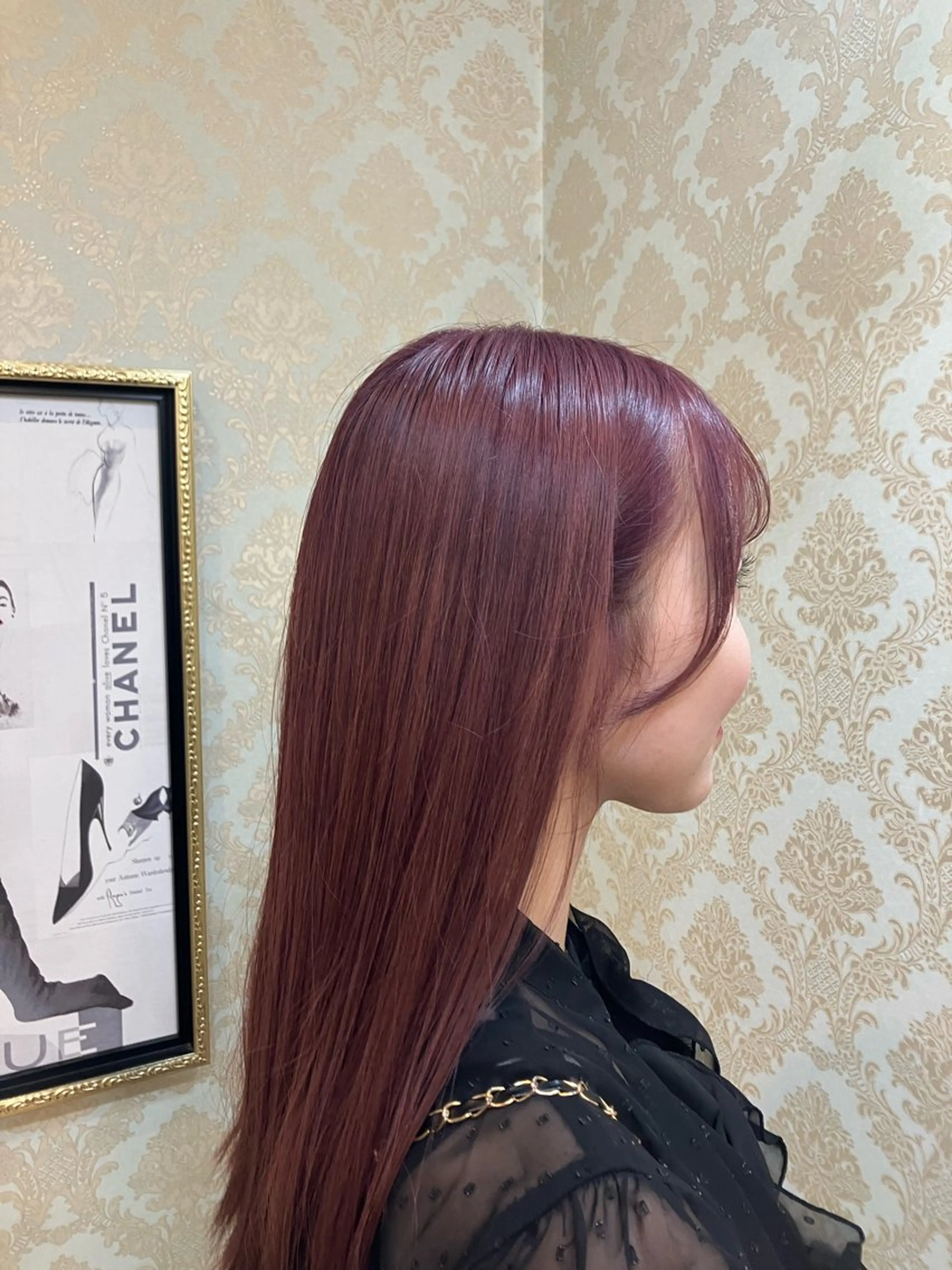 ロング カラー ブリーチ ピンクカラー カット ヘアカラー トリートメント Tink 橋本 青空のヘアスタイル