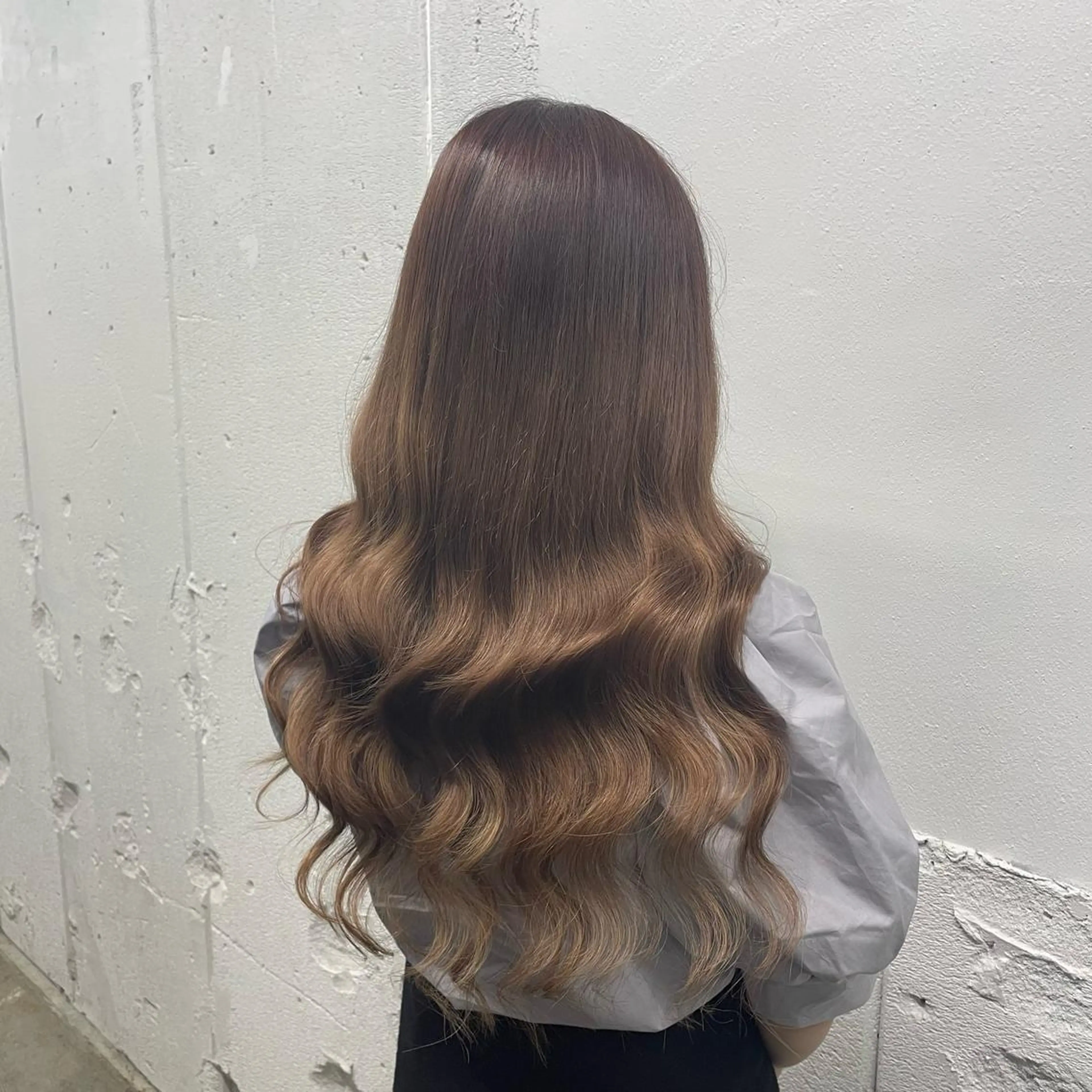 ロング カラー シールエクステ バレイヤージュ ミストバング ダブルカラー  フェイスフレーミング ヘアカラー エクステ 🧡艶髪ちゅるん髪 🫧🧡YUKI❄️のヘアスタイル