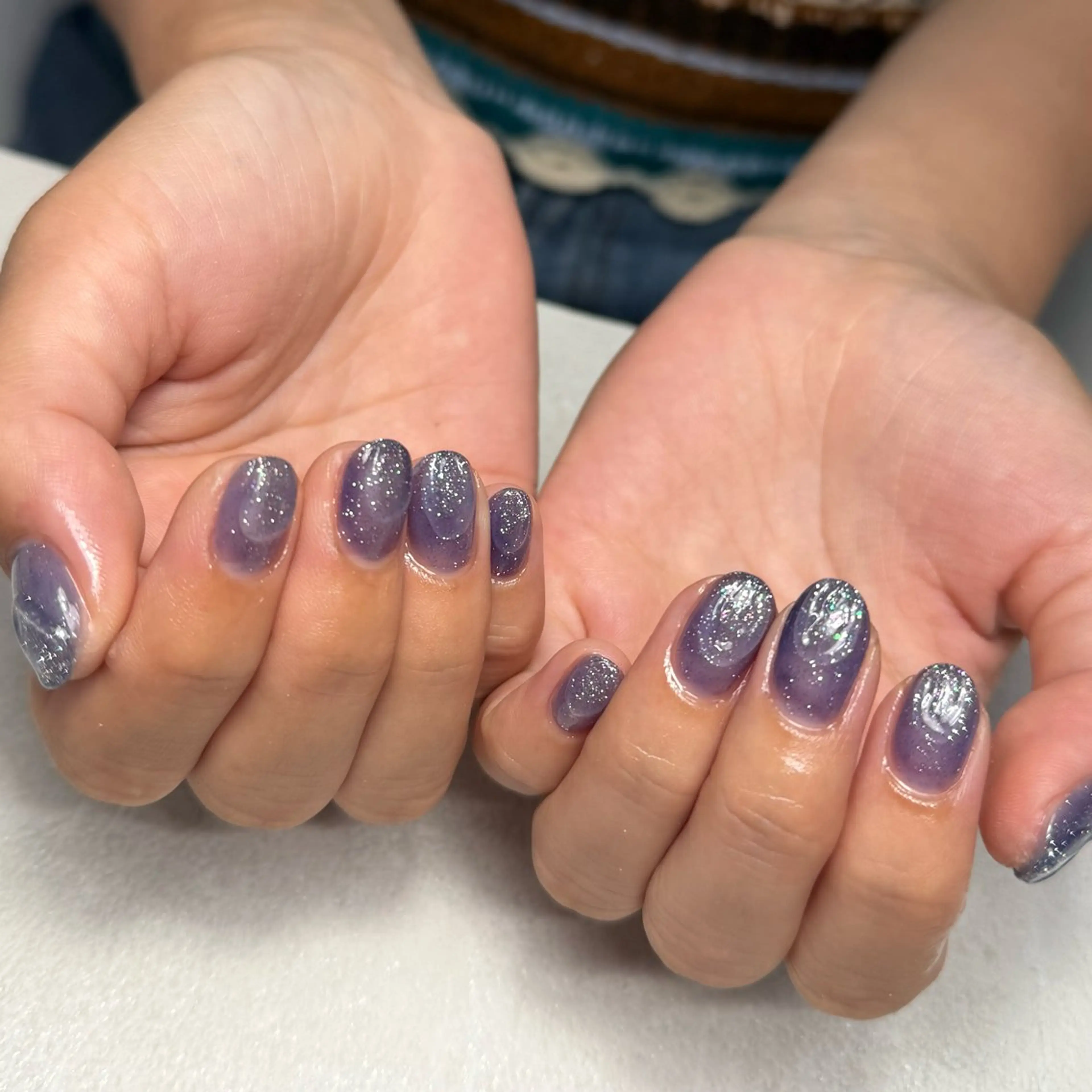 ネイル 韓国ネイル マグネットネイル ニュアンスネイル シンプルネイル 夏ネイル ハンドネイル MAO /  香椎 / フィルイン対応のネイルデザイン