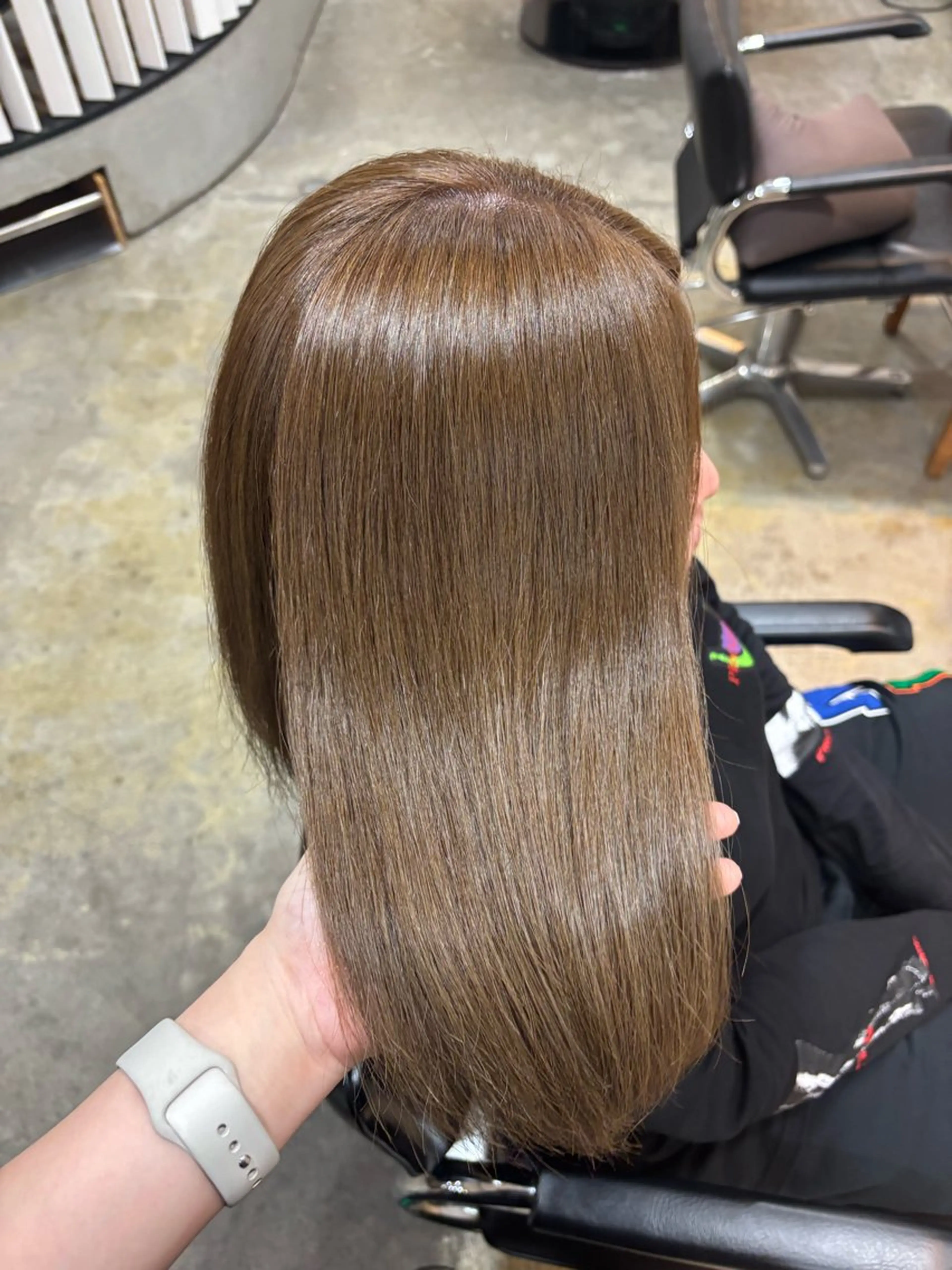 カラー ブリーチ グレージュ ブリーチなしカラー ヘアカラー トリートメント ヘッドスパ 🎀透明感カラー🎀 Yurinoのヘアスタイル