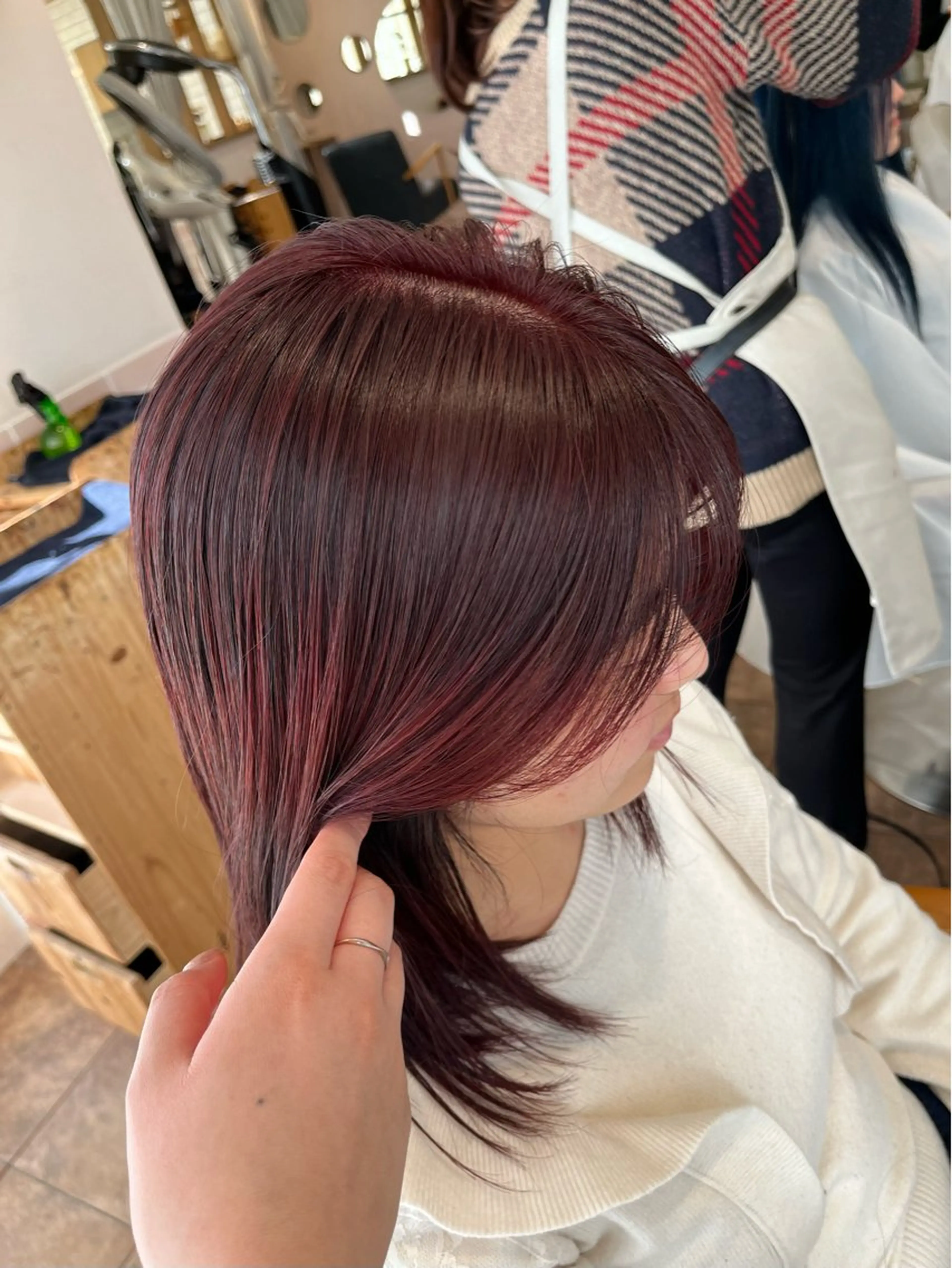 ミディアム パーマ 🎀みさき🎀 韓国レイヤー/ボブのヘアスタイル