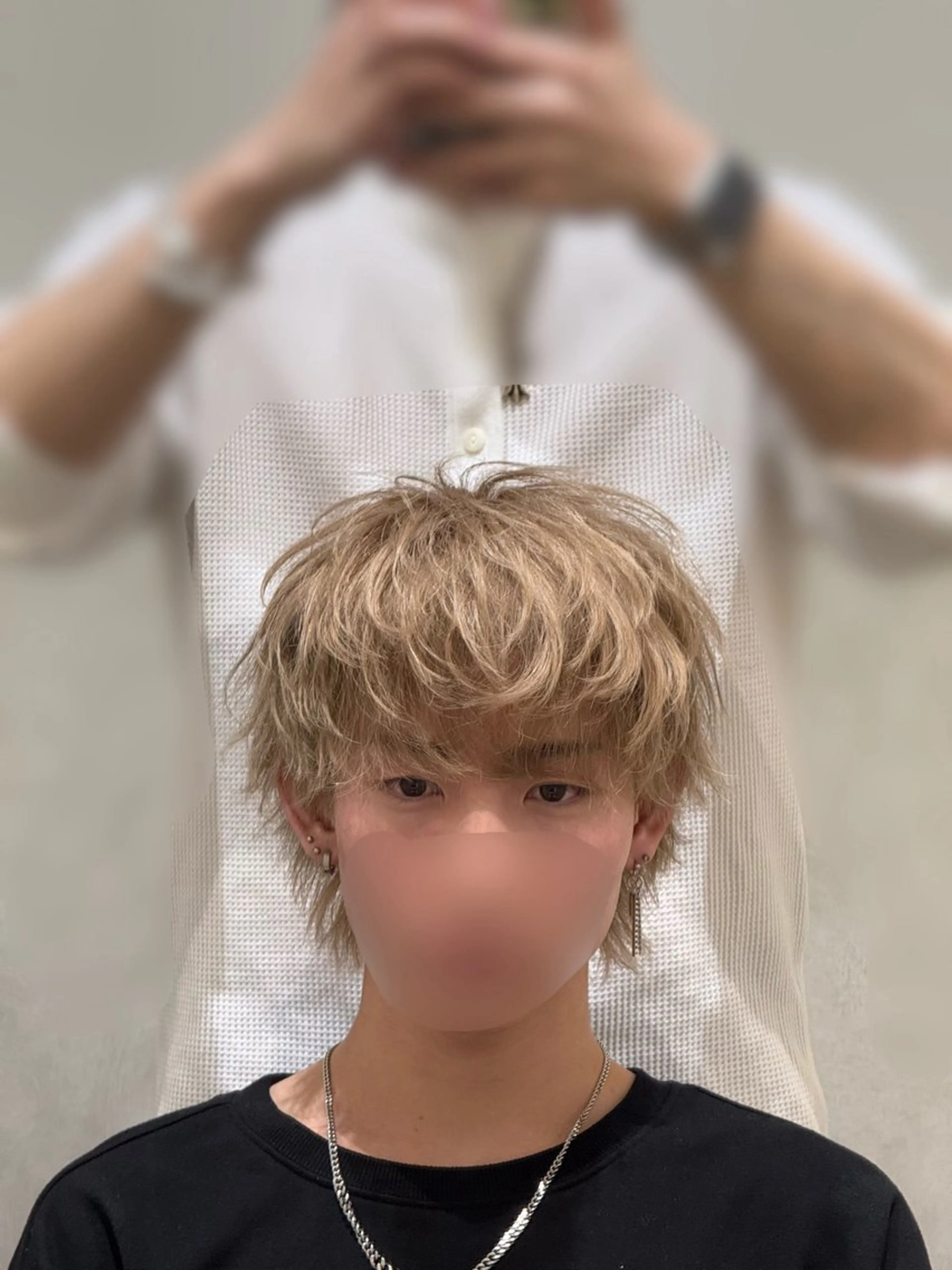 ショート カラー メンズ メンズブリーチ ベージュカラー ブリーチ ケアブリーチ ミルクティーベージュ 札幌メンズ専門美容師 🌪SHO🌪️のヘアスタイル