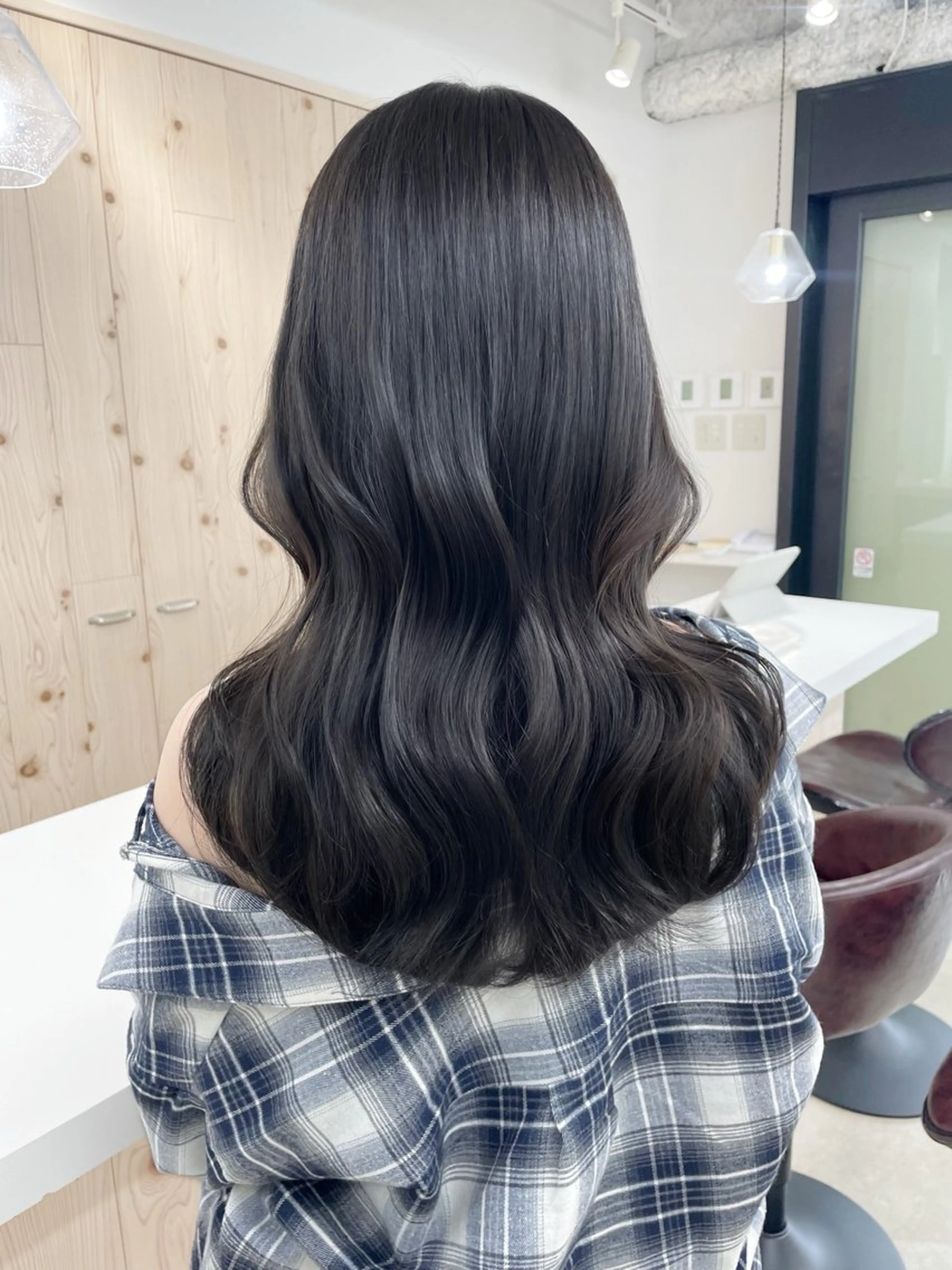 セミロング カラー カット ヘアカラー トリートメント ヘアセット 新宿/韓国ヘア/ 髪質改善ストレートのヘアスタイル