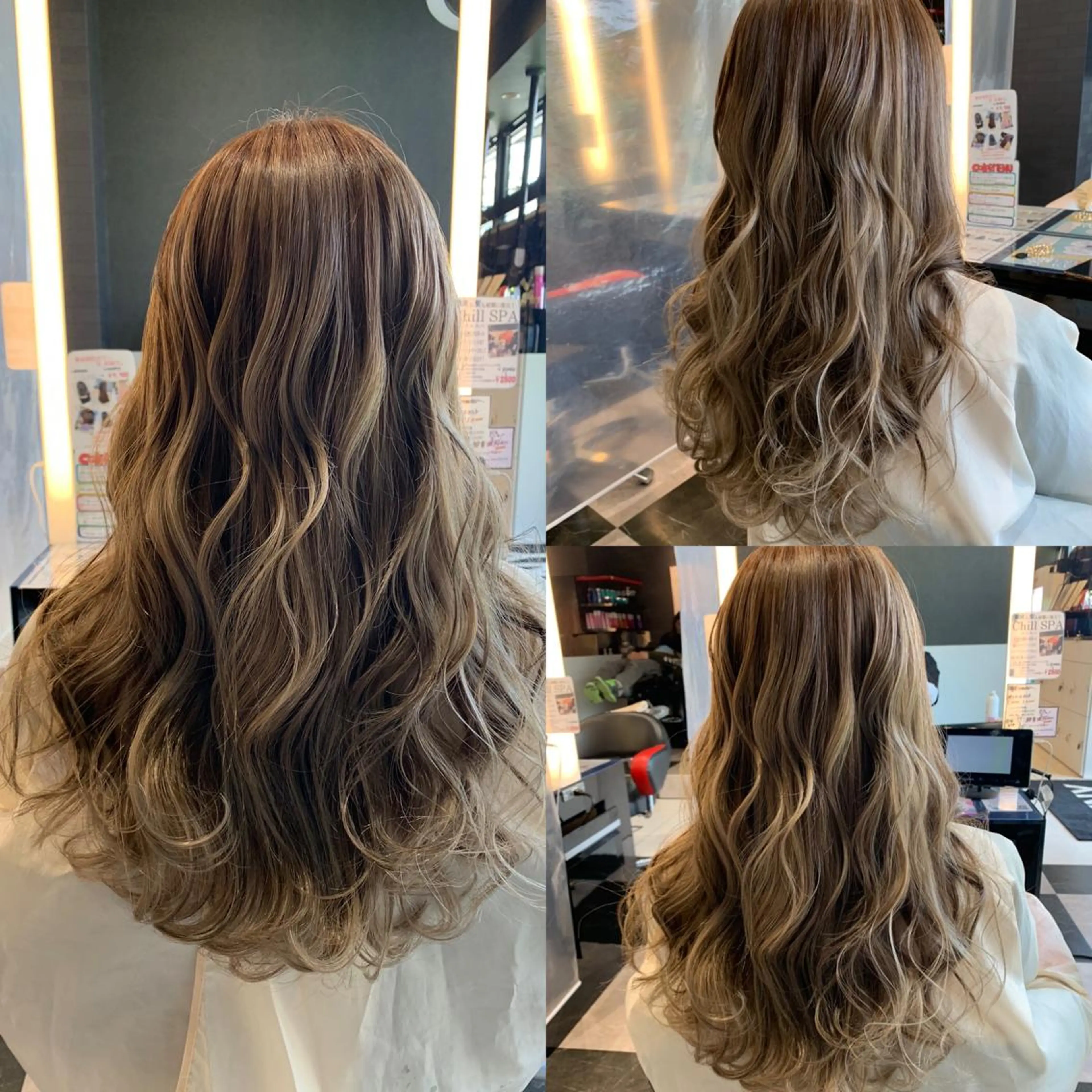 カット＋ハイライト＋高発色カラーの写真