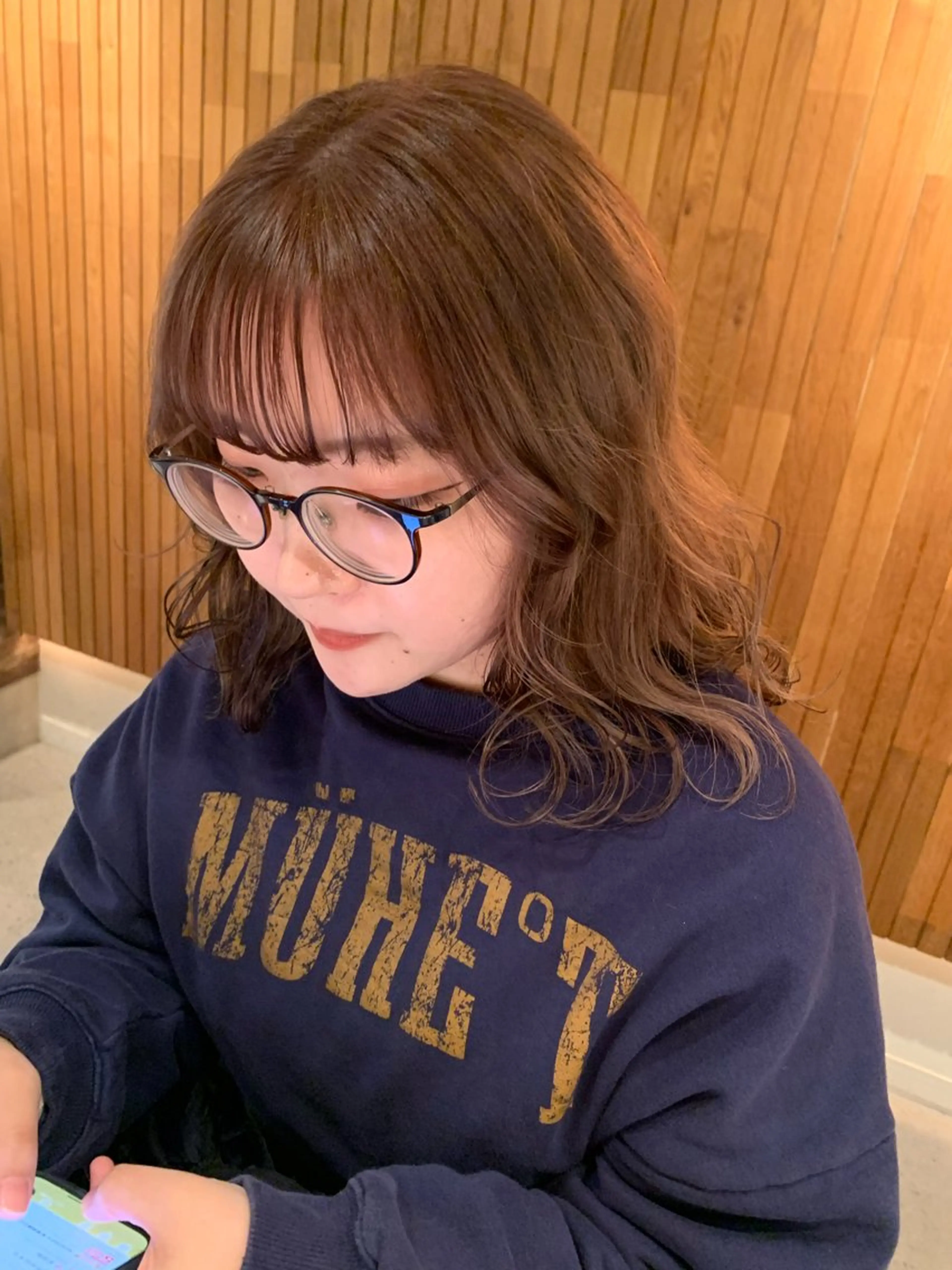 セミロング カラー ブリーチ/アレンジ 天満/chihiroのヘアスタイル