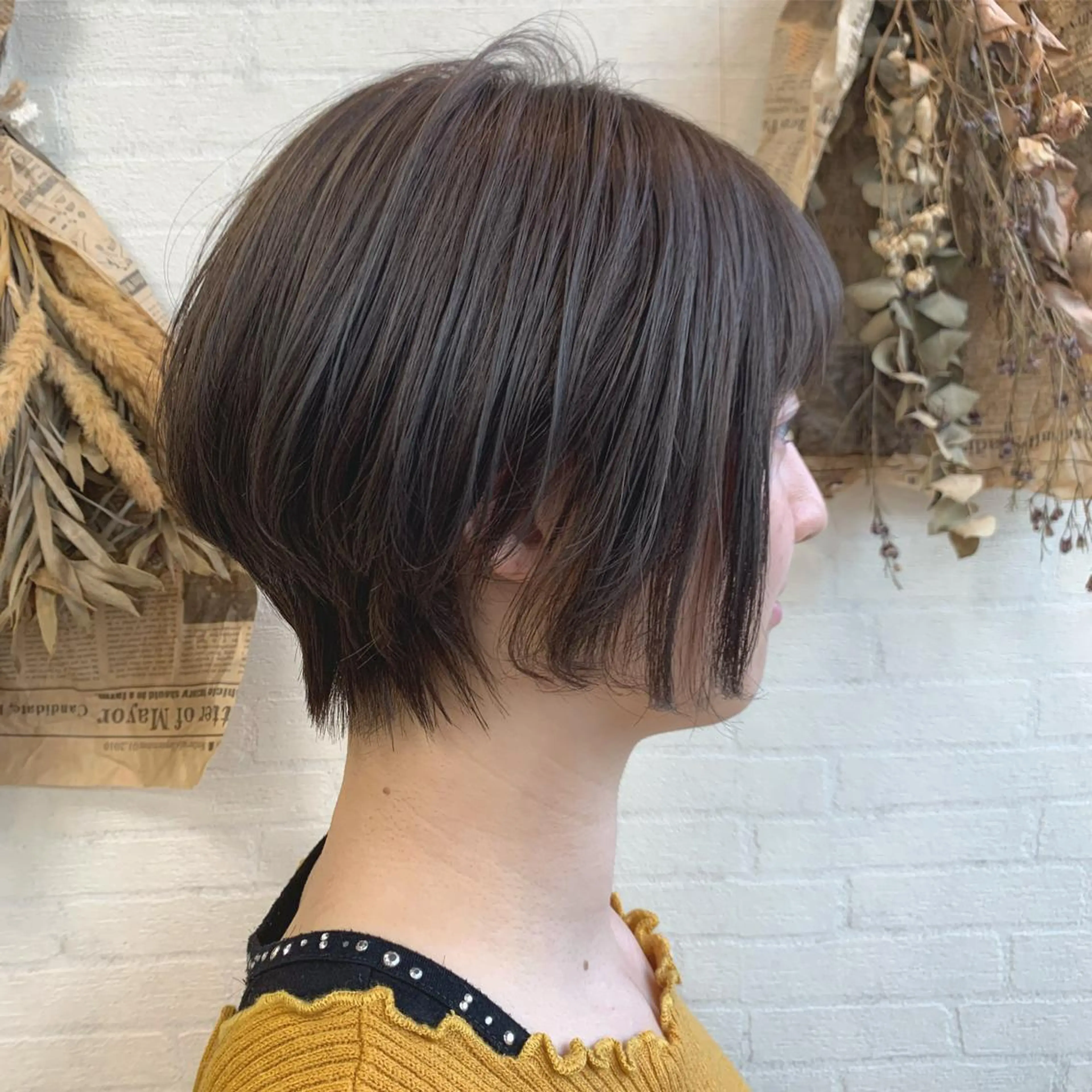 ショート カラー 切りっぱなしボブ ショートボブ ハンサムショート グレージュ ボブ カット ヘアカラー トリートメント 初めてのショート お任せください✂️のヘアスタイル