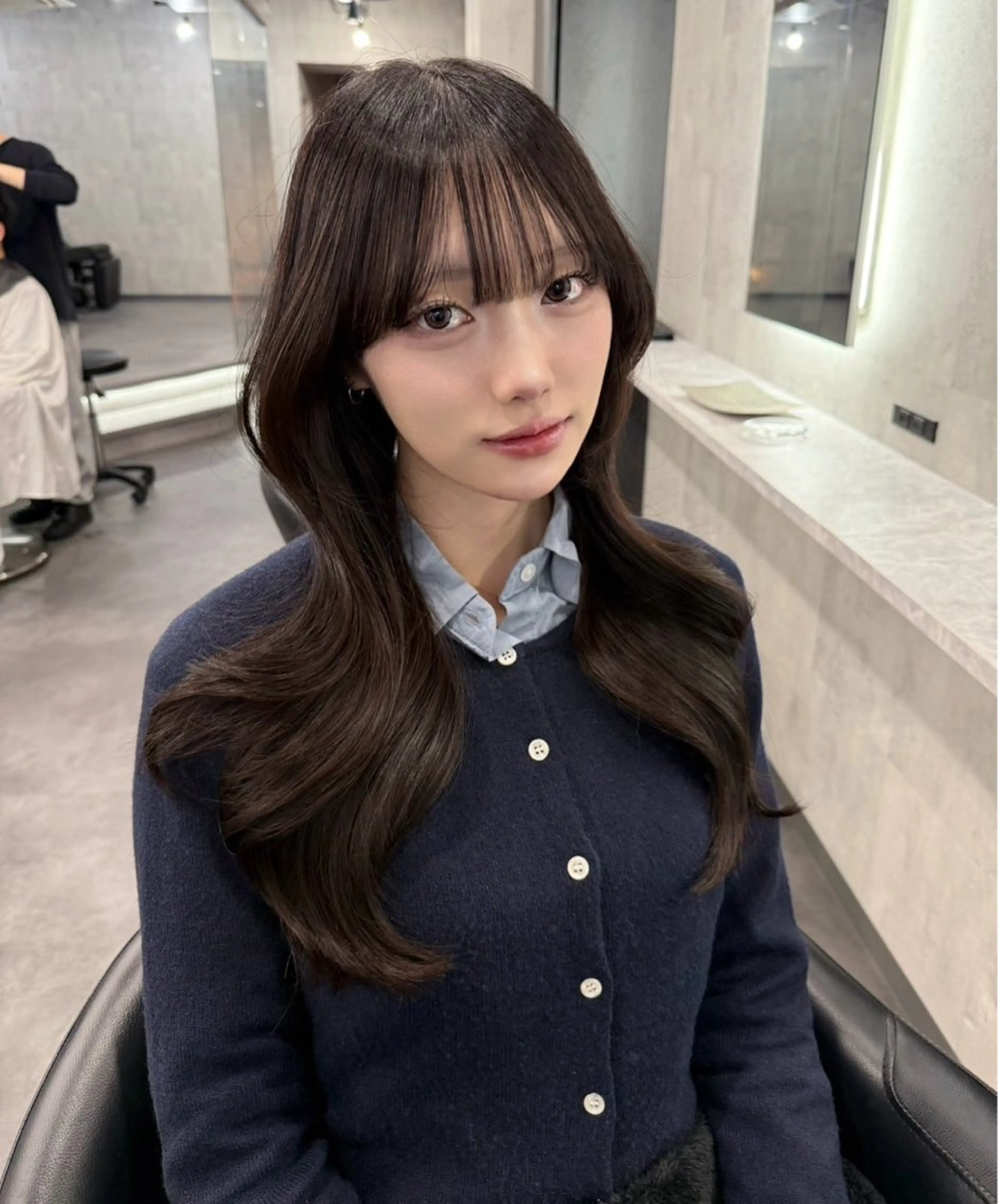 【🩵平日限定🩵】🎀前髪カット+透明感カラー+トリートメント🎀の写真