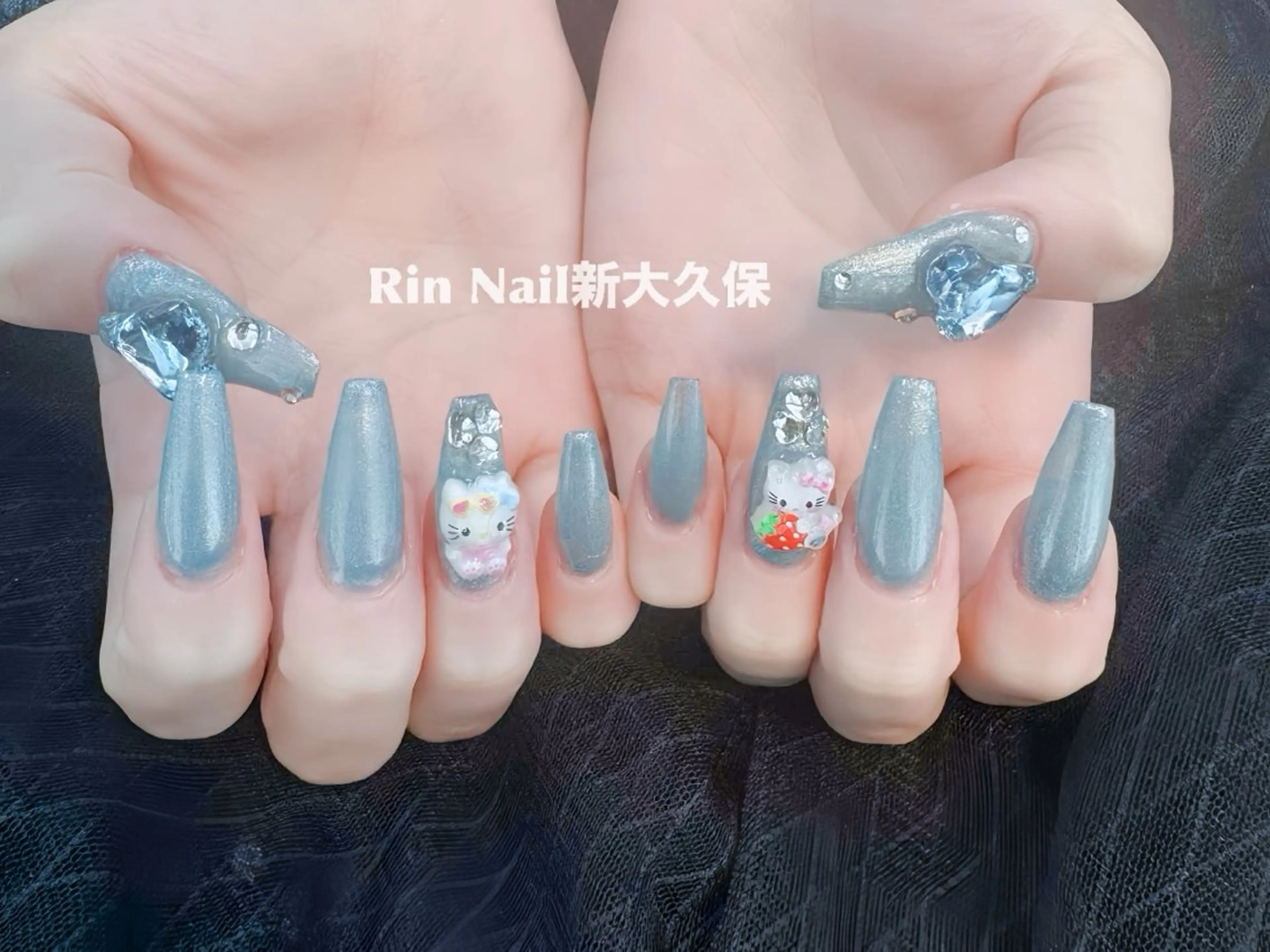 ネイル アートネイル フレンチネイル ジェルネイル 韓国ネイル マグネットネイル ハンドネイル Rin Nail 新大久保店のネイルデザイン